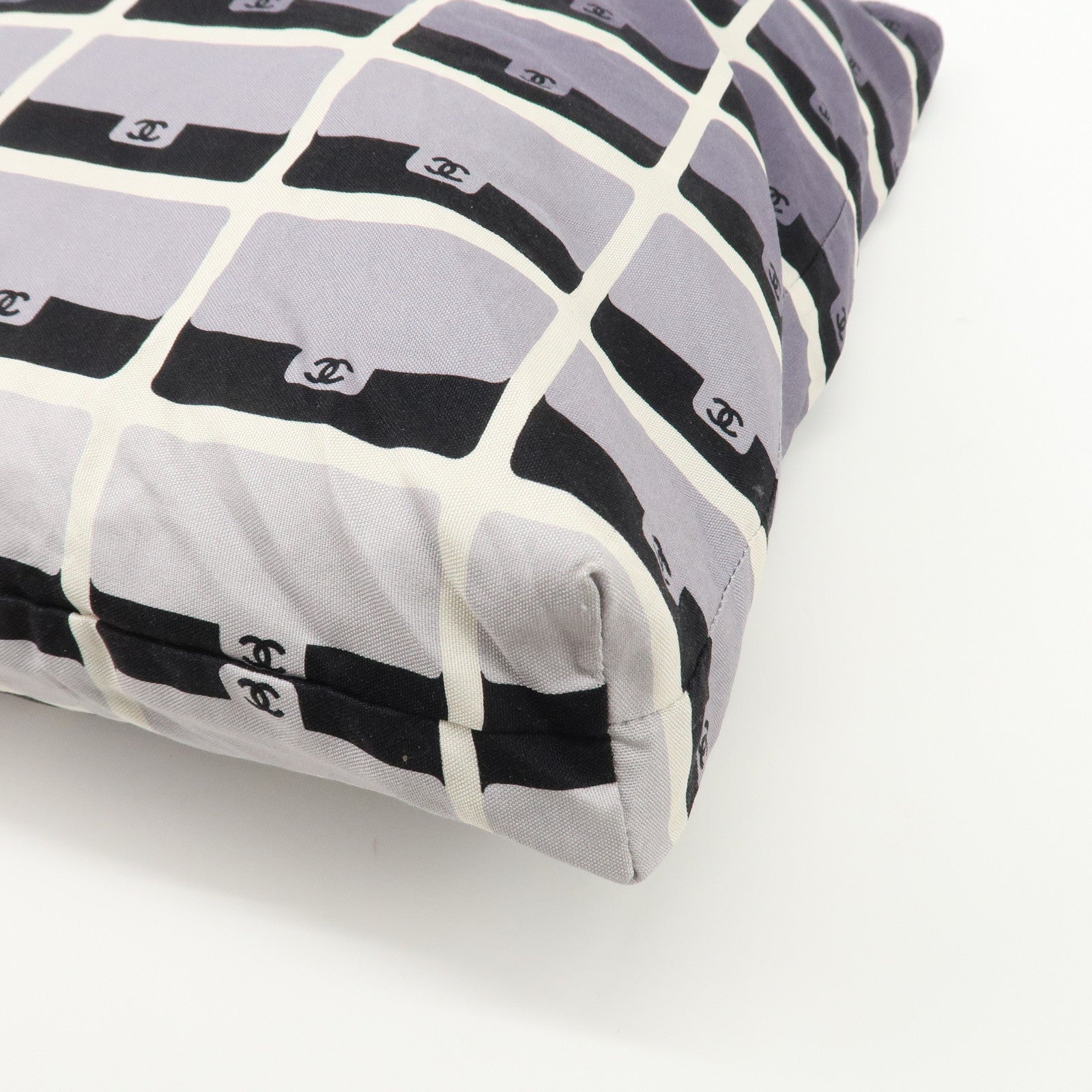 CHANEL Matelasse Cotton Jersey Lambskin Chain Shoulder Bag Eco Bag Used