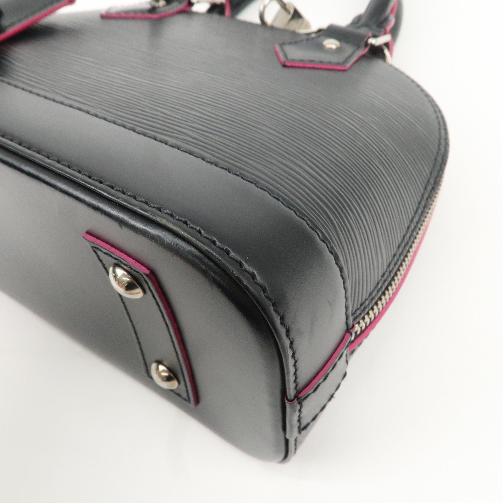 Louis Vuitton Epi Alma BB 2Way Shoulder Bag Noir Pink M54160 Used