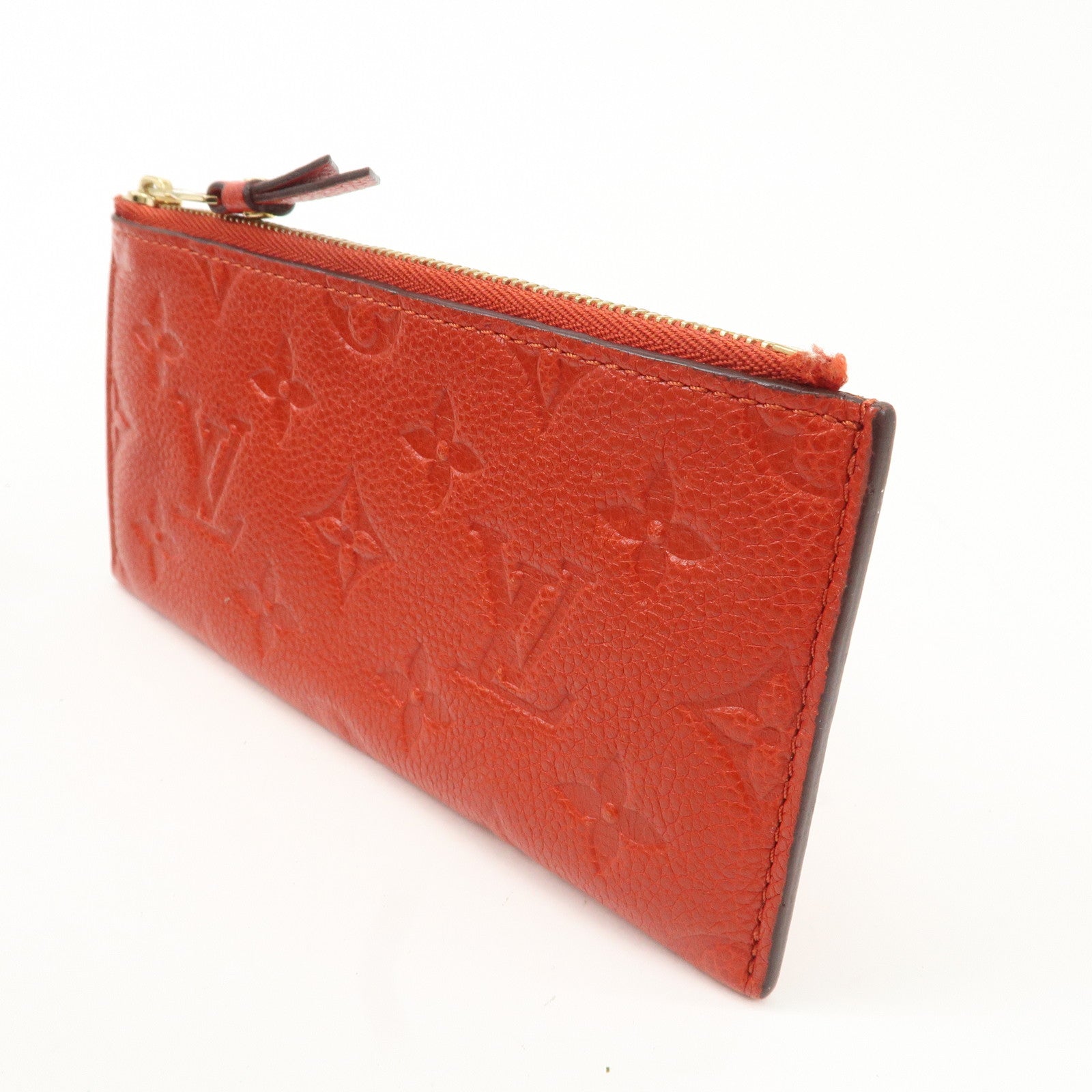 Louis Vuitton Monogram Empreinte Portefeuille Cerise Cion Case Used