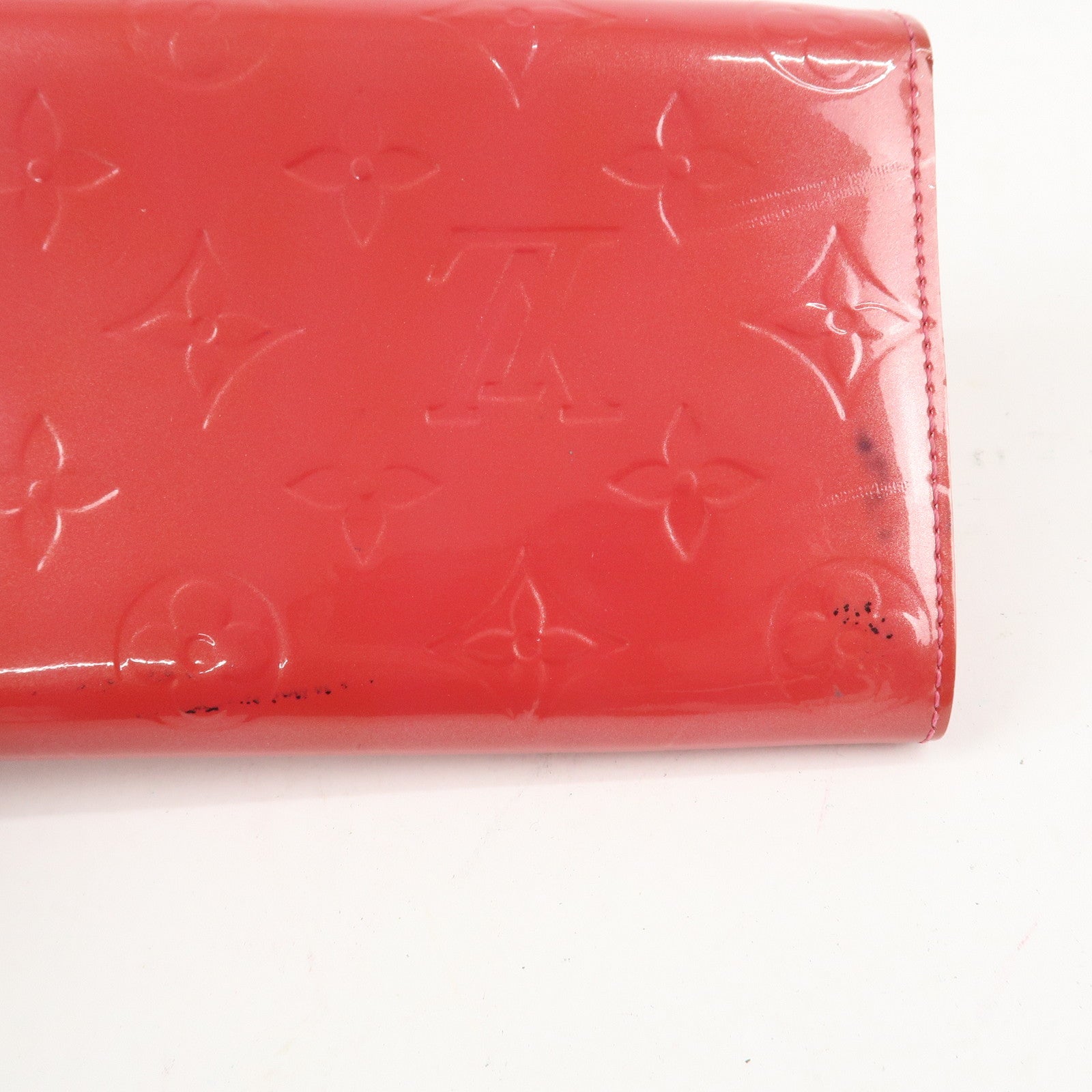 Louis Vuitton Monogram Vernis Portefeuille Sarah Framboise M9140F Used