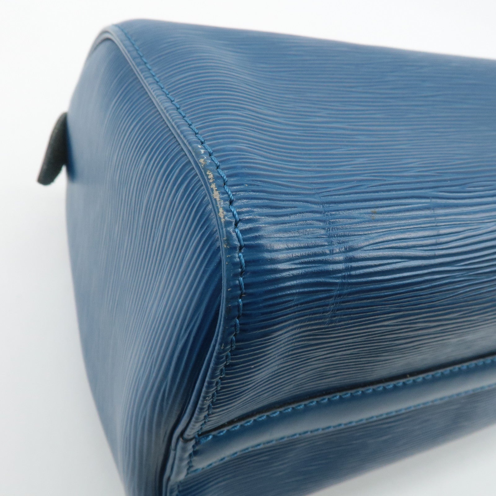 Louis Vuitton Epi Speedy 25 Hand Bag Boston Bag Blue M43015 Used