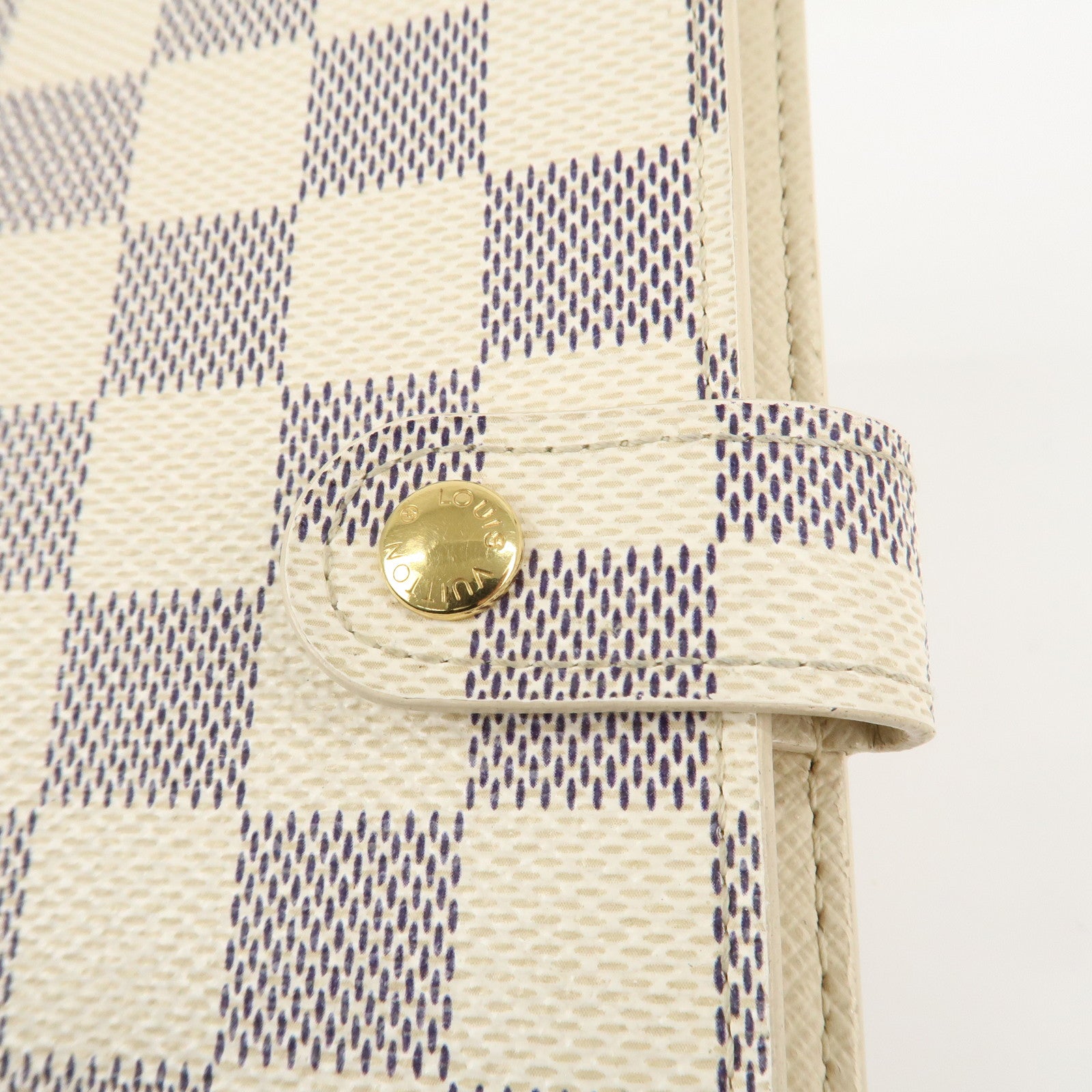 Louis Vuitton Damier Azur Agenda PM Planner Cover R20706 Used