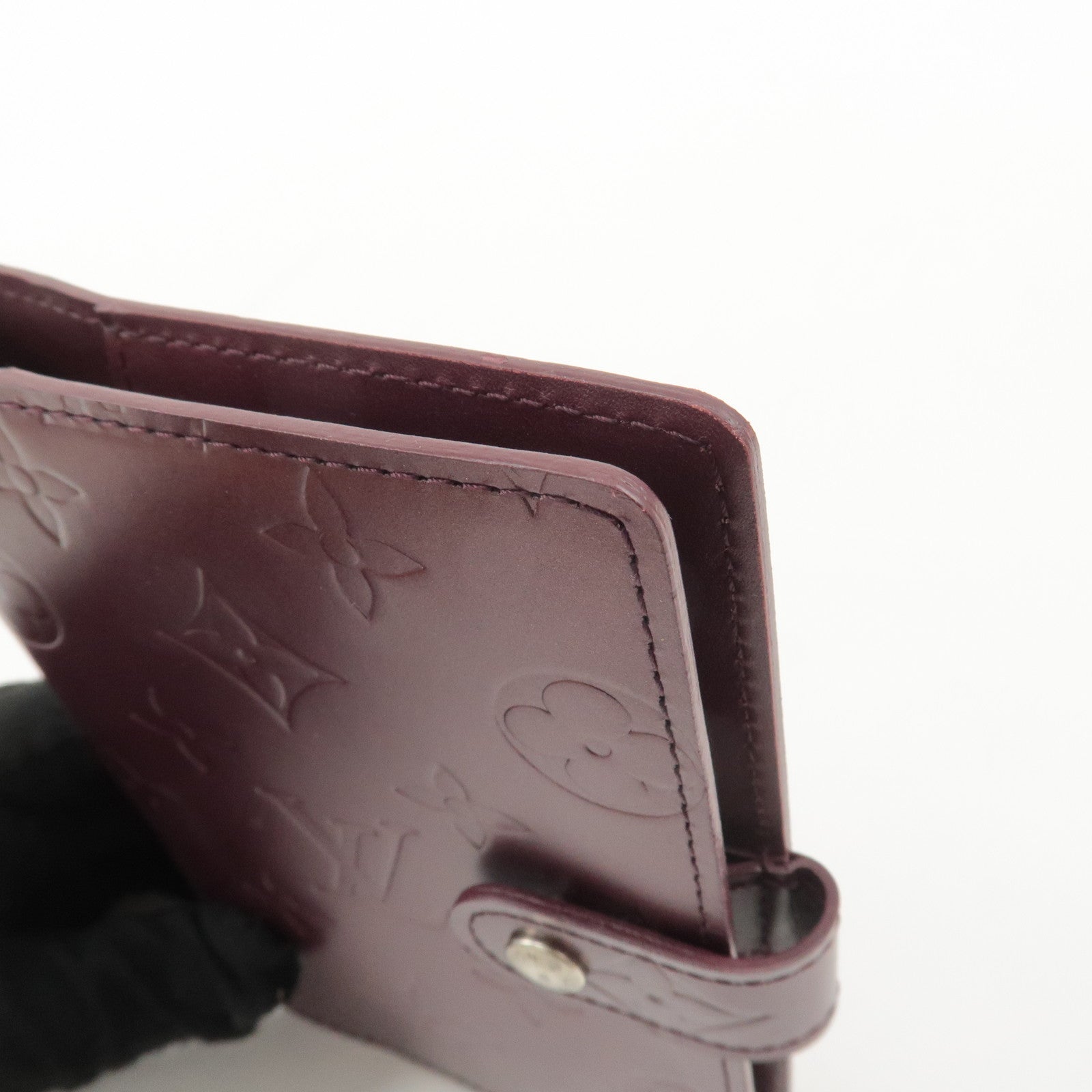 Louis Vuitton Monogram Matt Agenda PM Planner Cover Violet R20936 Used