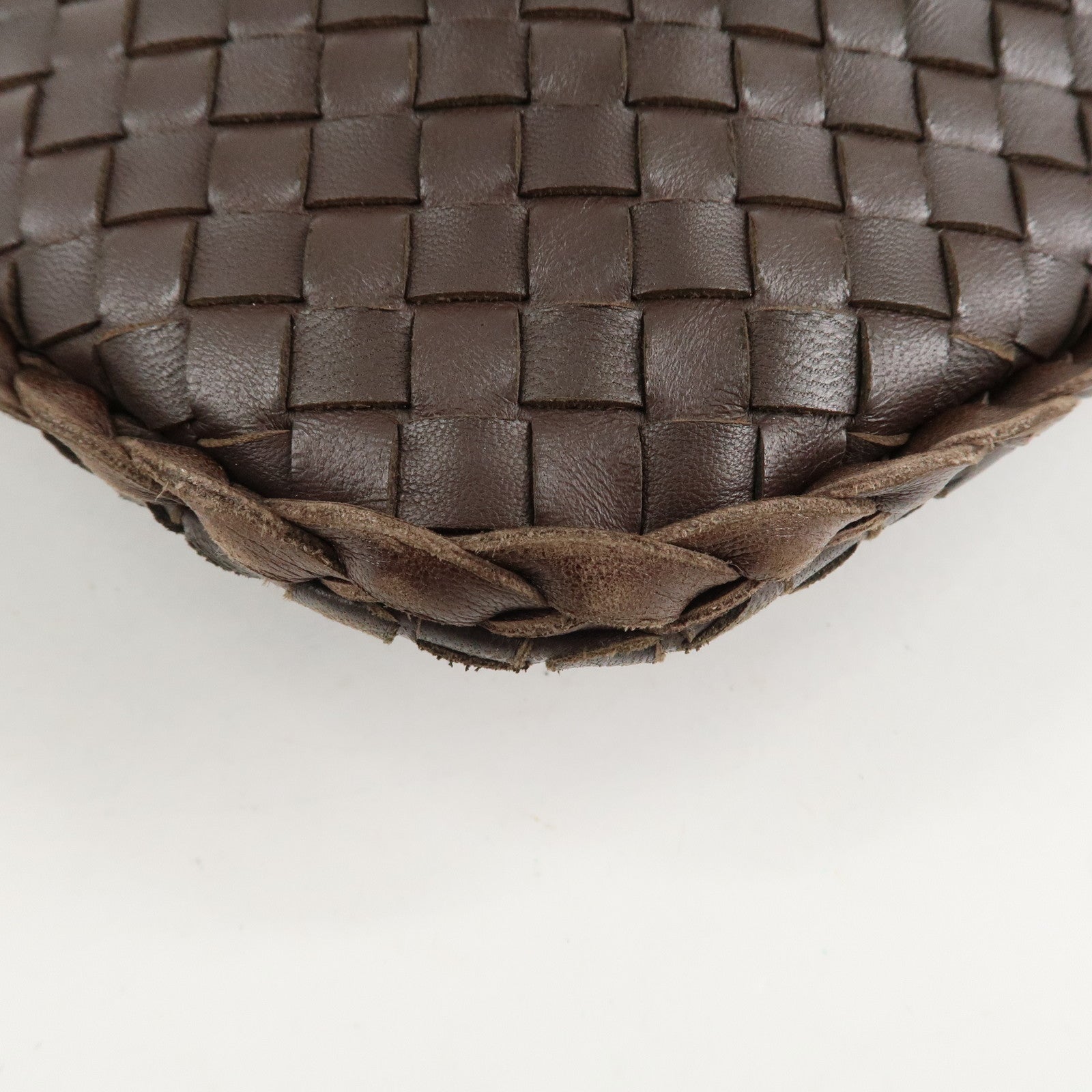 BOTTEGA VENETA Hobo Intrecciato Leather Shoulder Bag Brown 115653 Used