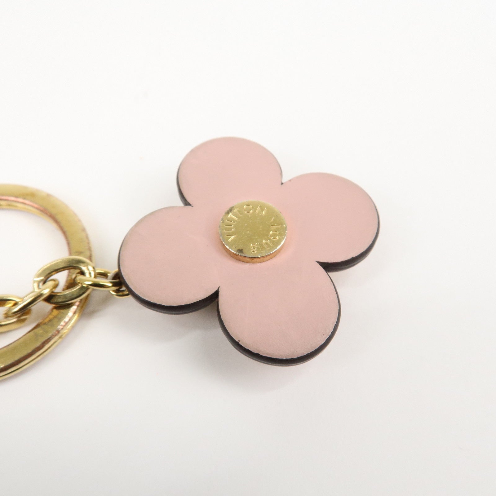 Louis Vuitton Blooming Flower BB Bag Charm Key Chain Pink M63085 Used