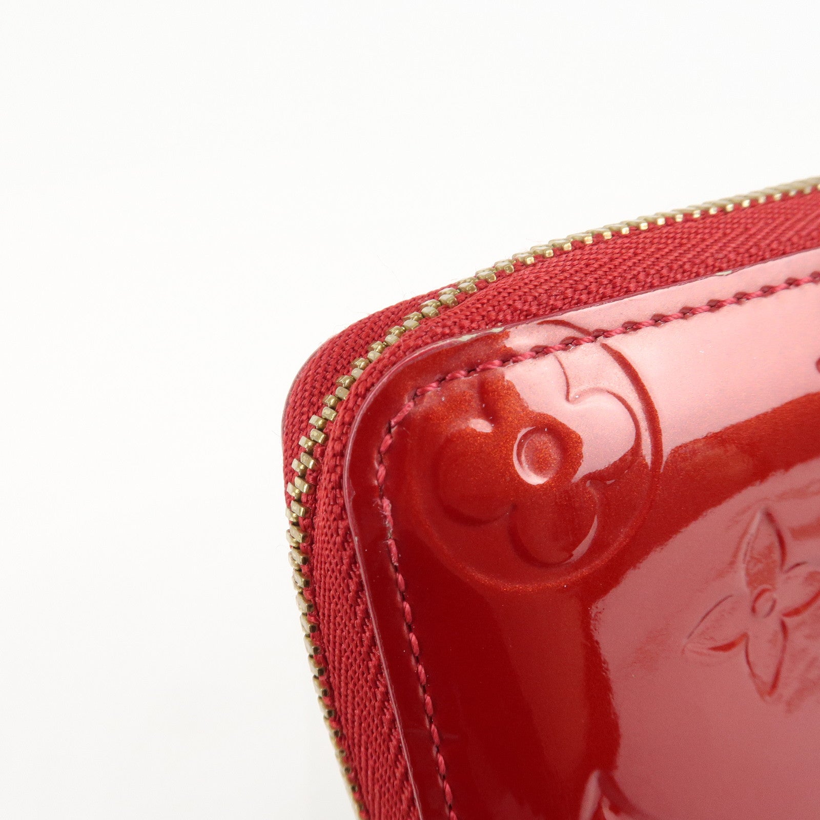 Louis Vuitton Monogram Vernis Zippy Coin Purse M93608 Red Used