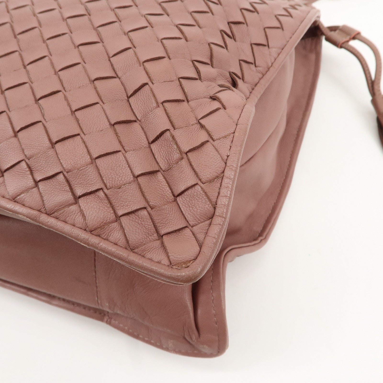BOTTEGA VENETA Intrecciato Leather Shoulder Bag 323765 Used