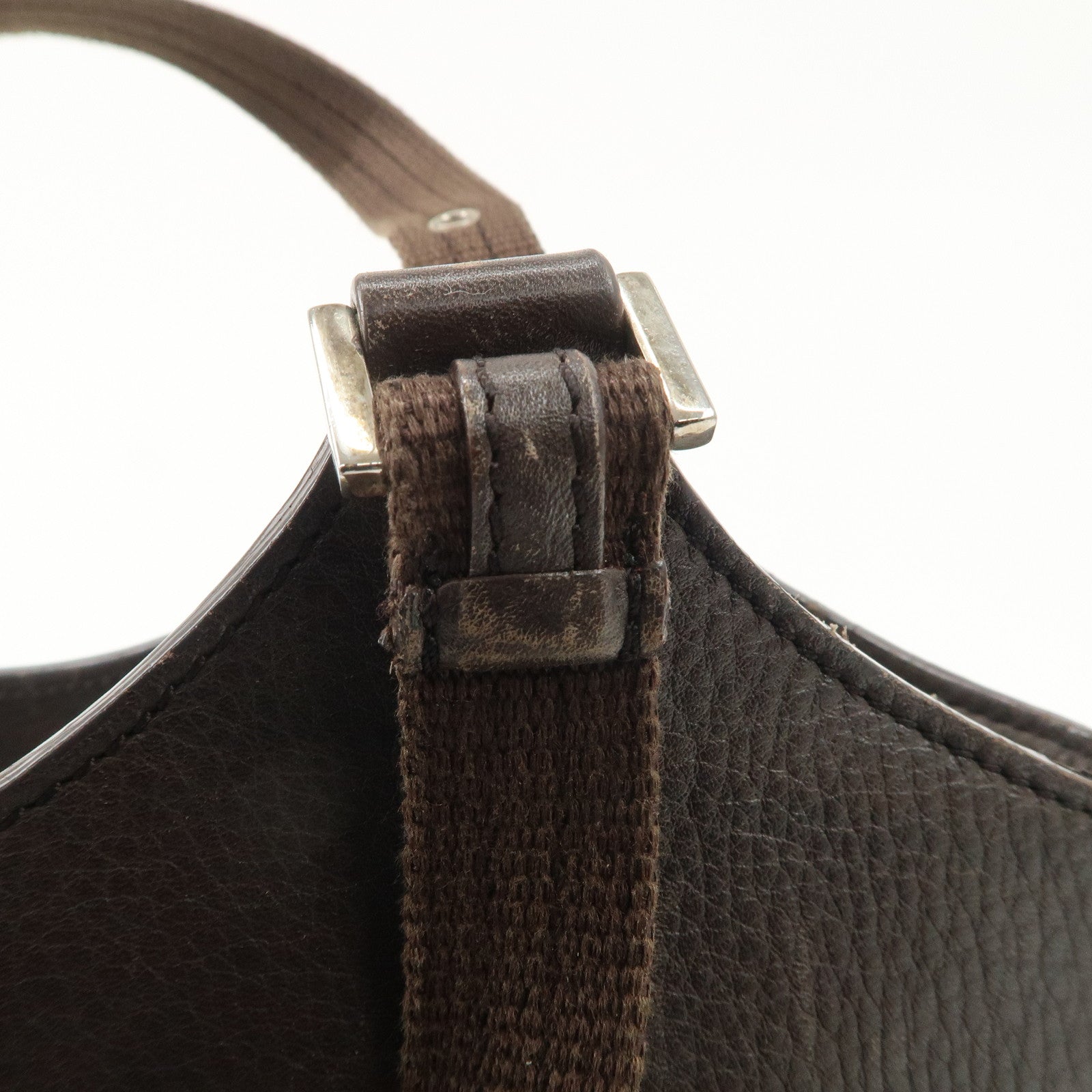 Christian Dior Trotter Canvas Leather Tote Bag Beige Brown Used