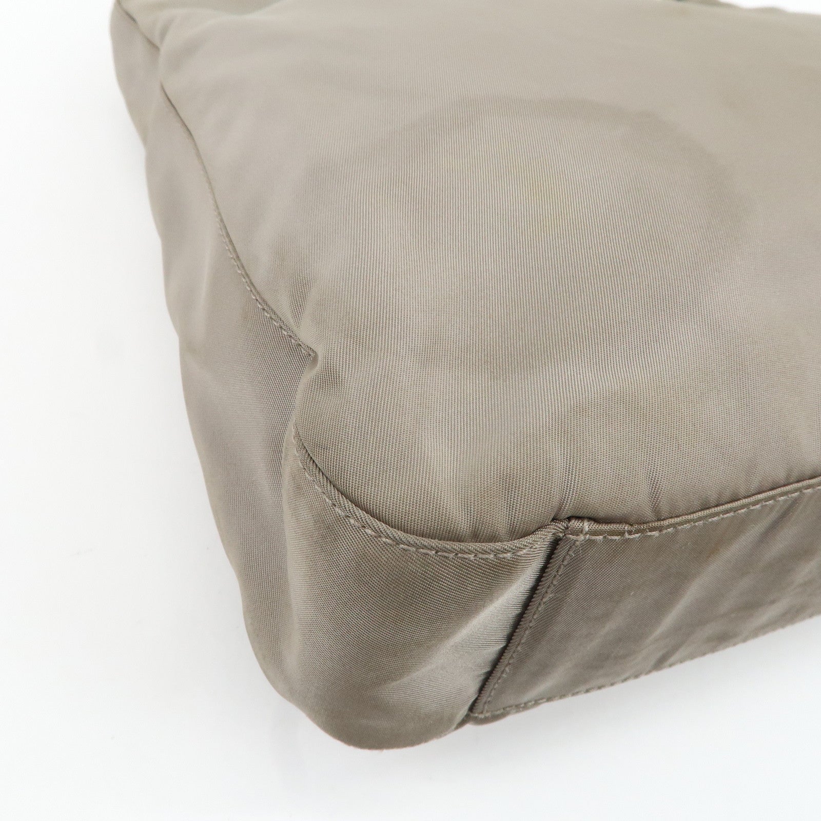 PRADA Nylon Shoulder Bag Gray Used