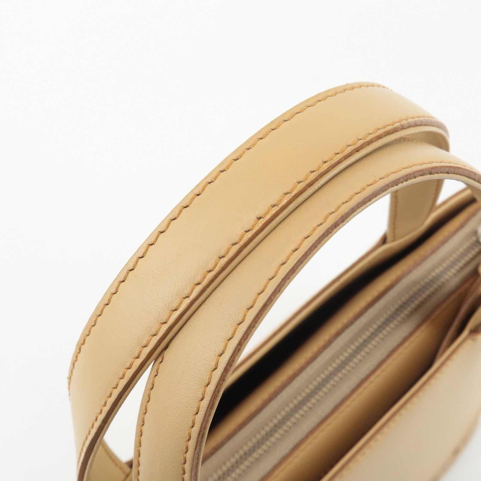 BURBERRY London Leather Suede Tote Bag Hand Bag Beige Used