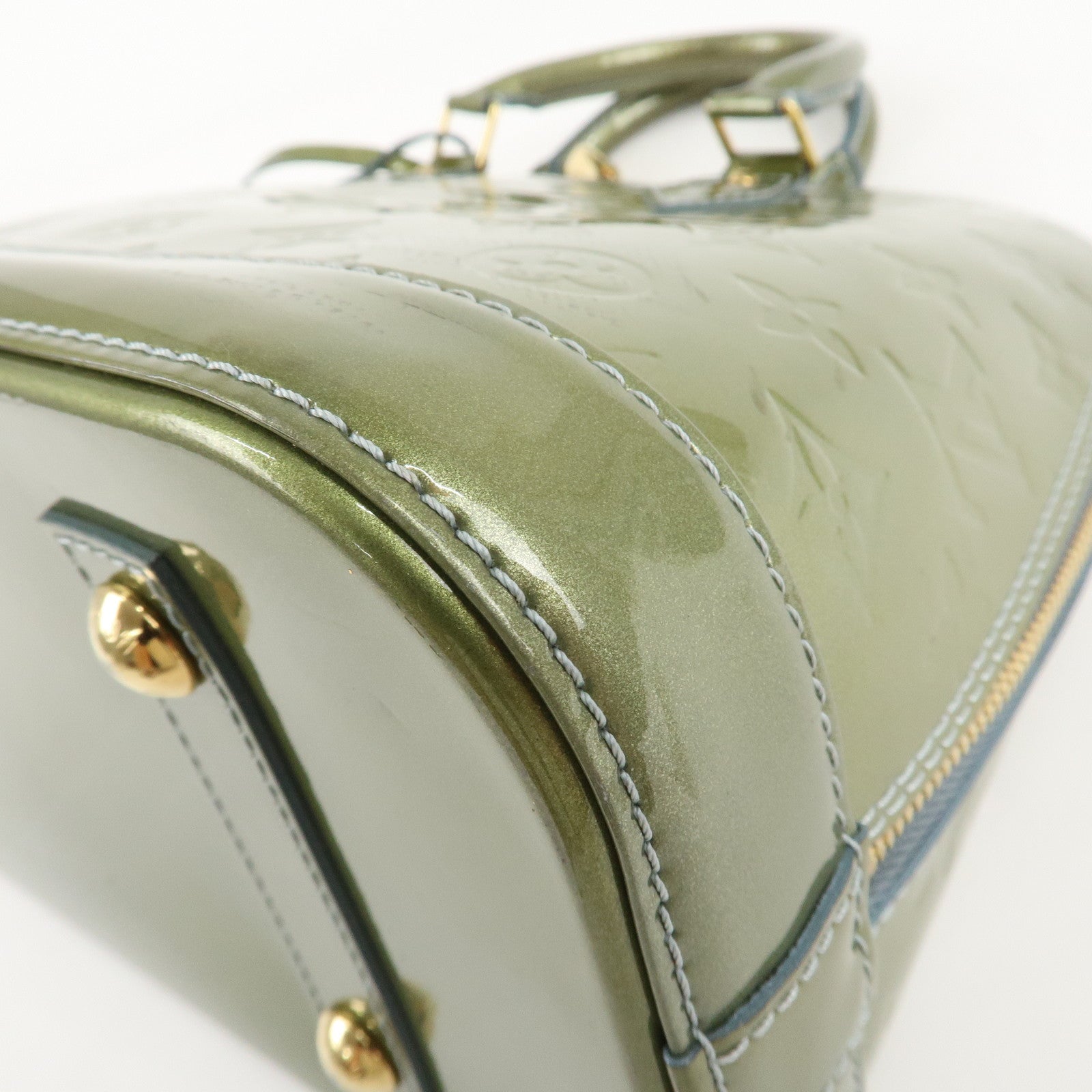 Louis Vuitton Monogram Vernis Alma PM Hand Bag Gris M91613 Used
