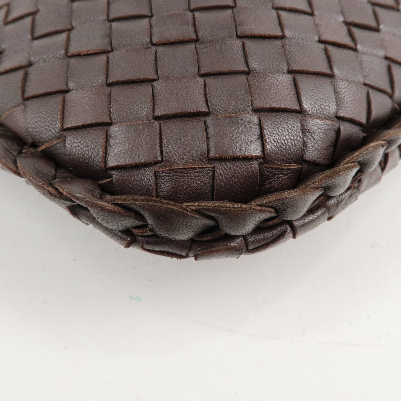 BOTTEGA VENETA Hobo Intrecciato Leather Shoulder Bag Brown 115653 Used