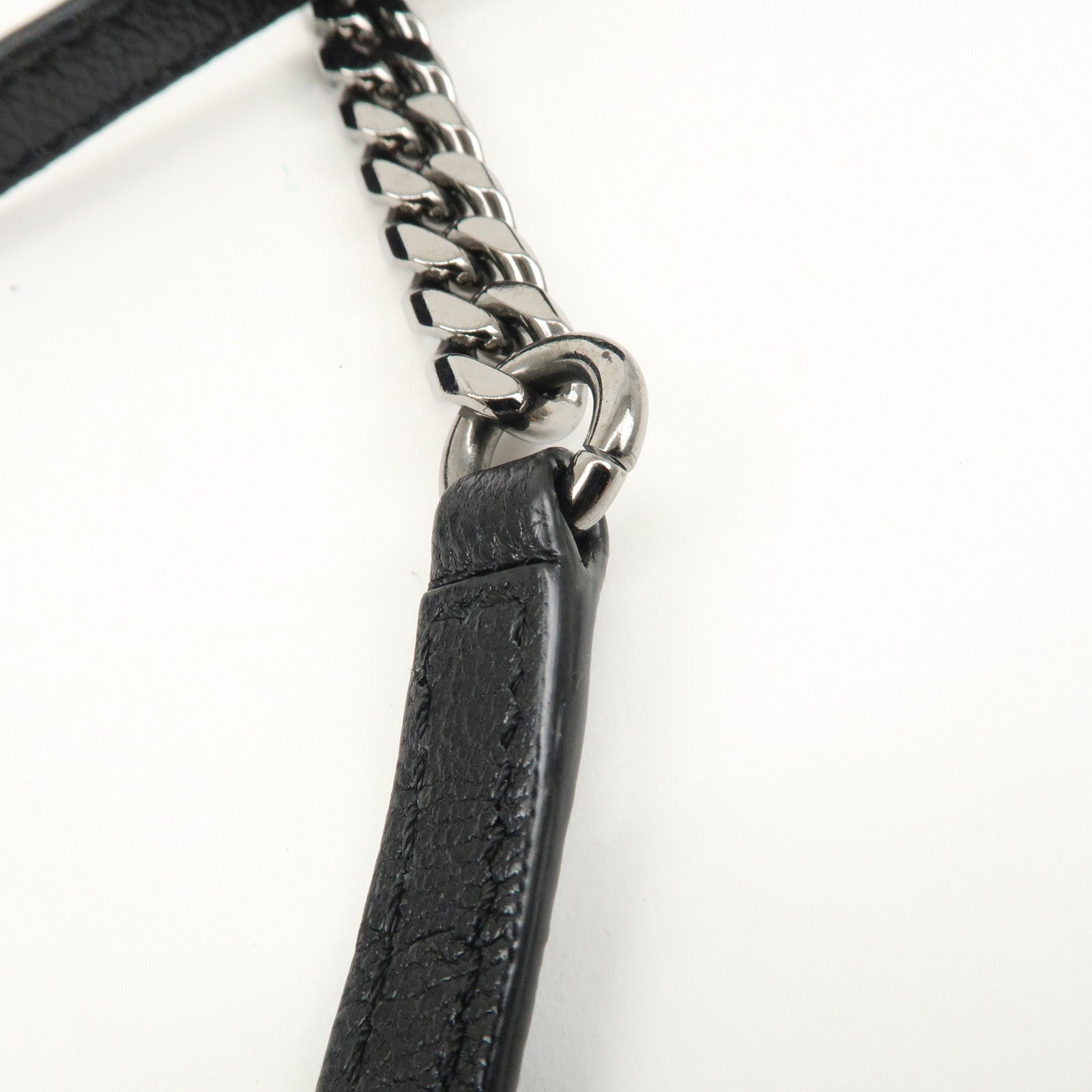 JIMMY CHOO Suede Leather Level Soft Mini Chain Shoulder Bag Used