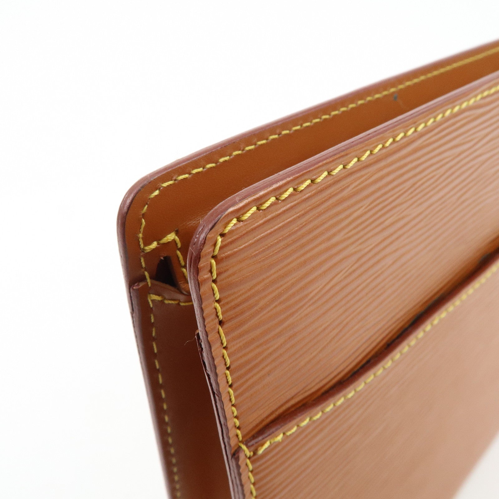 Louis Vuitton Epi Pochette Homme Clutch Bag Zipang Gold M52528 Used