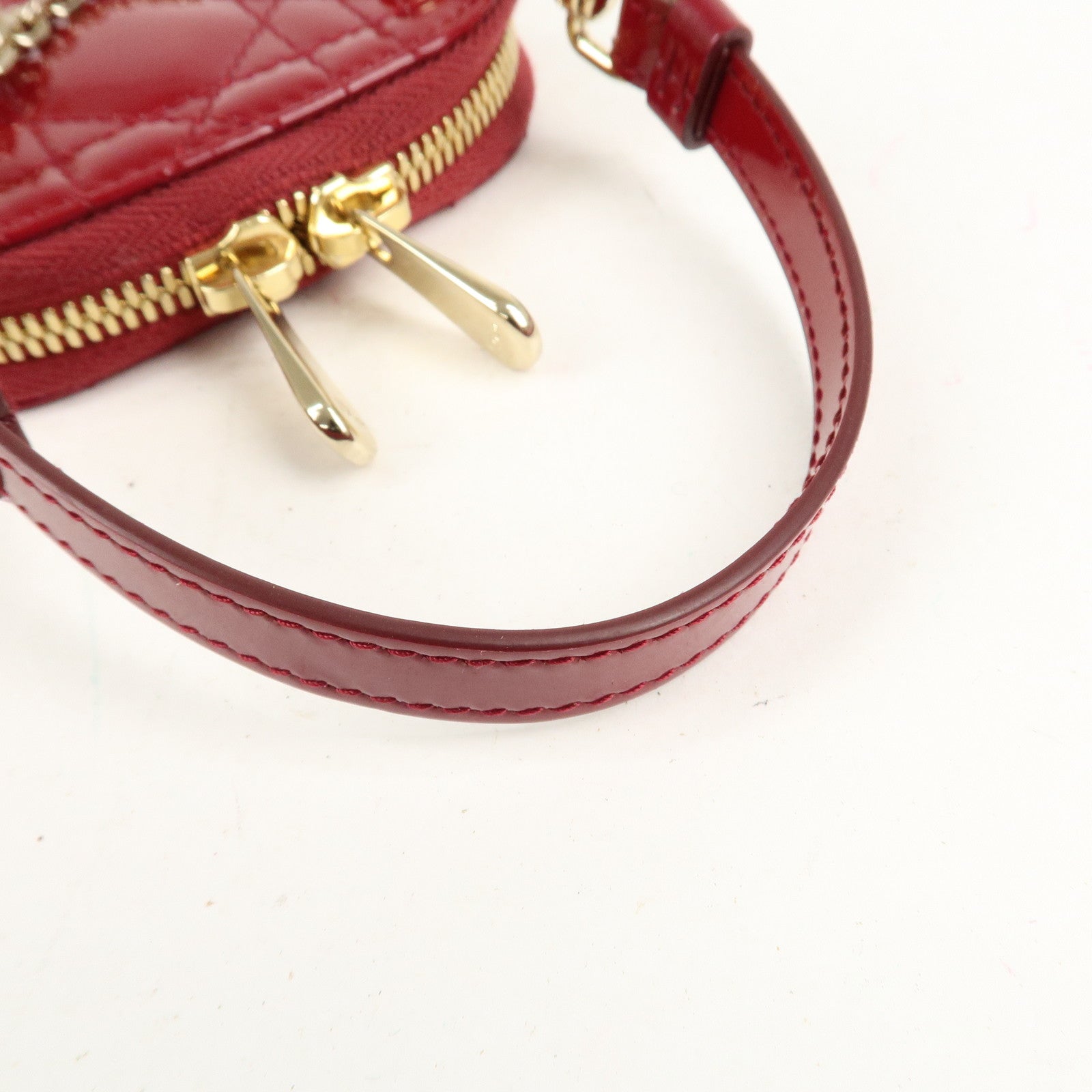 Christian Dior Cannage Patent Leather Phone Holder Used