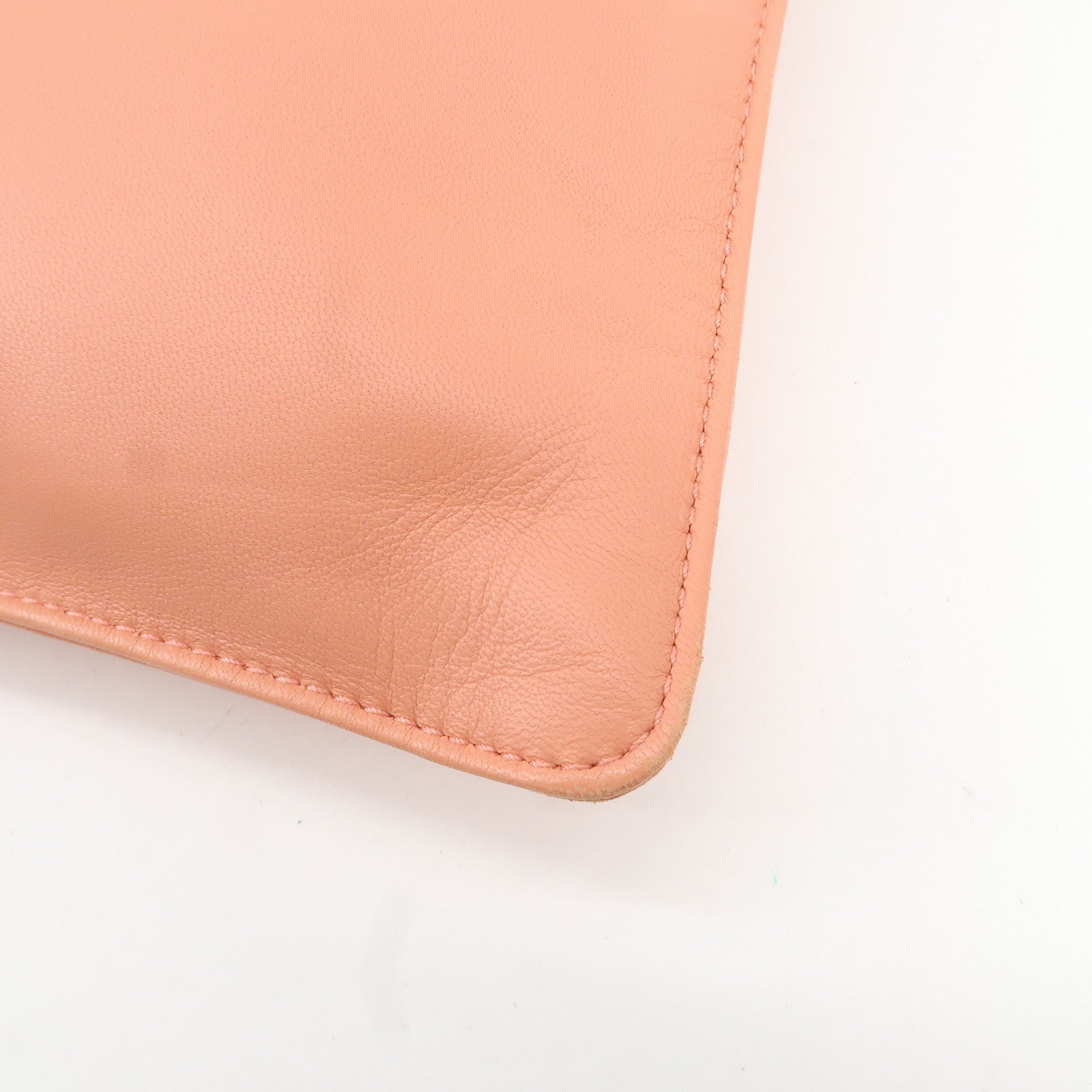 LOEWE Anagram Leather Tote Bag Hand Bag Pink Used