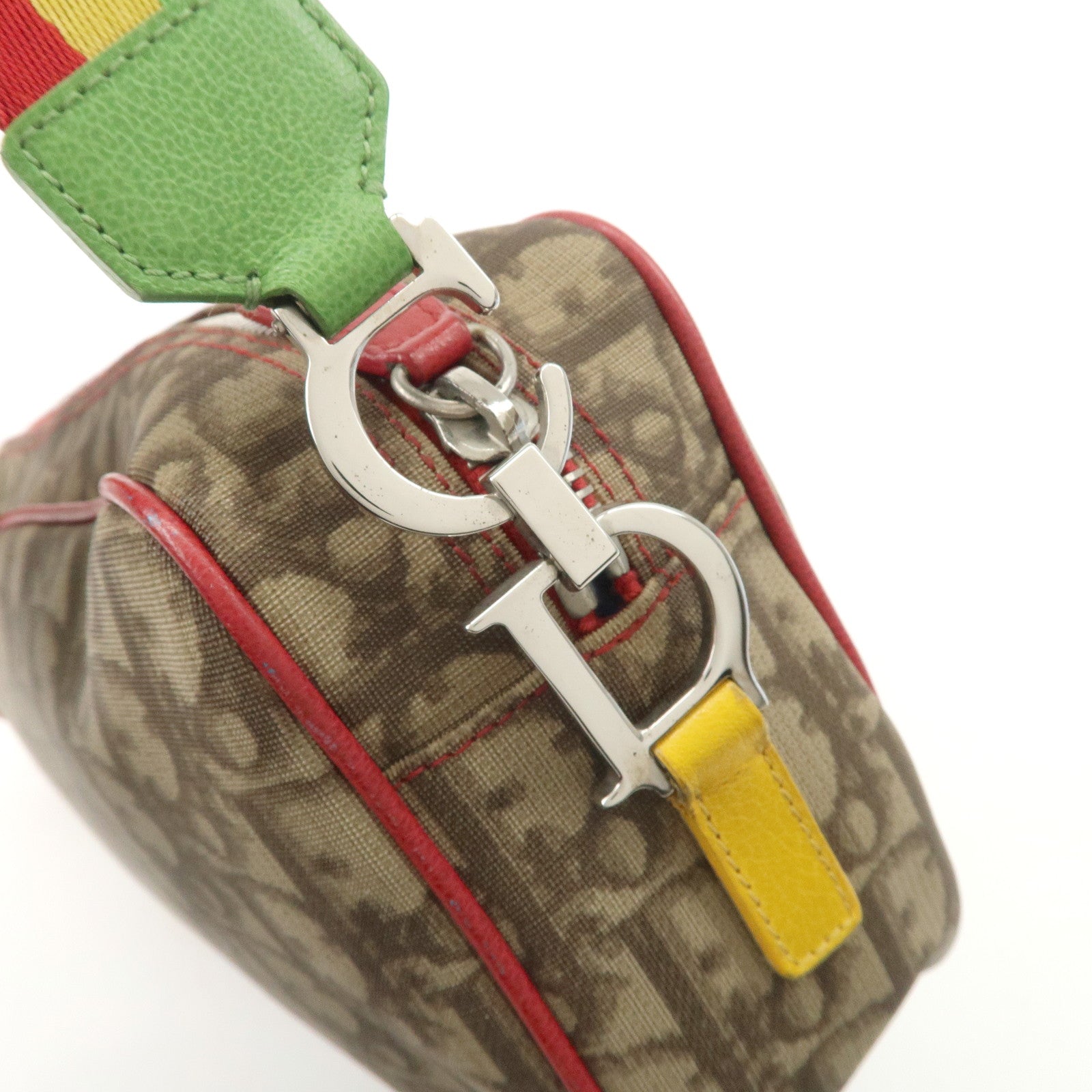 Christian Dior Rasta Trotter PVC Leather Shoulder Bag Brown Used