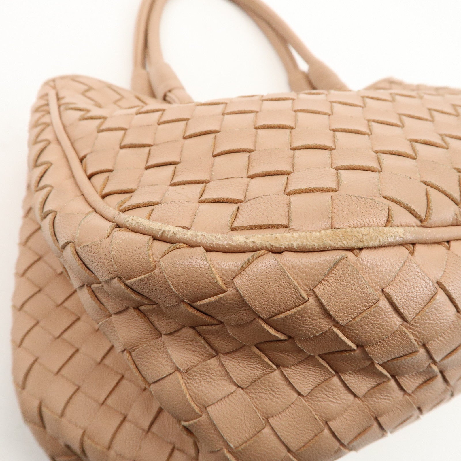 BOTTEGA VENTETA Intrecciato Leather Satchel Tote Bag 148323 Used