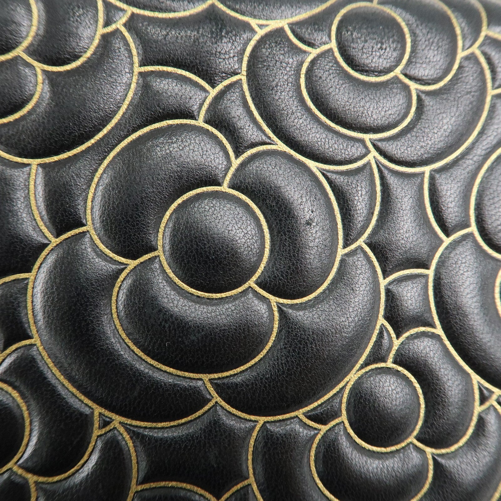 CHANEL Camellia Lamb Skin Chain Wallet Shoulder Bag A82336 Used