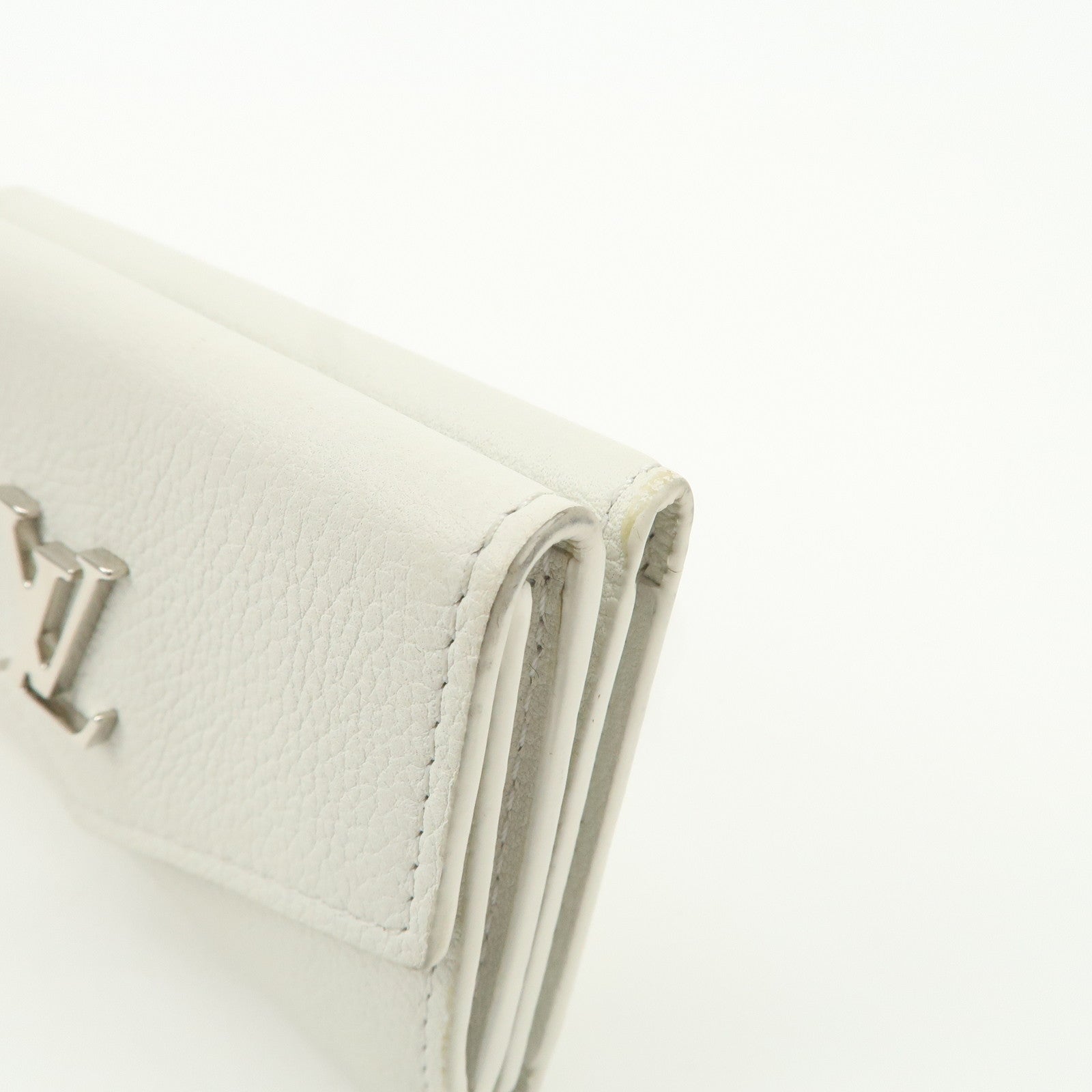 Louis Vuitton Portefeuille Lock Mini Wallet White M68482 Used