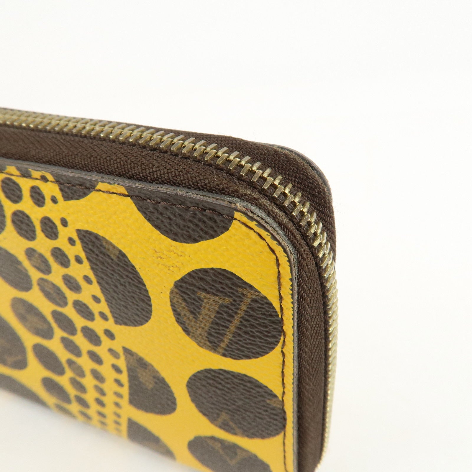 Louis Vuitton Monogram Zippy Wallet Pumpkin Dots Jaune M60449 Used