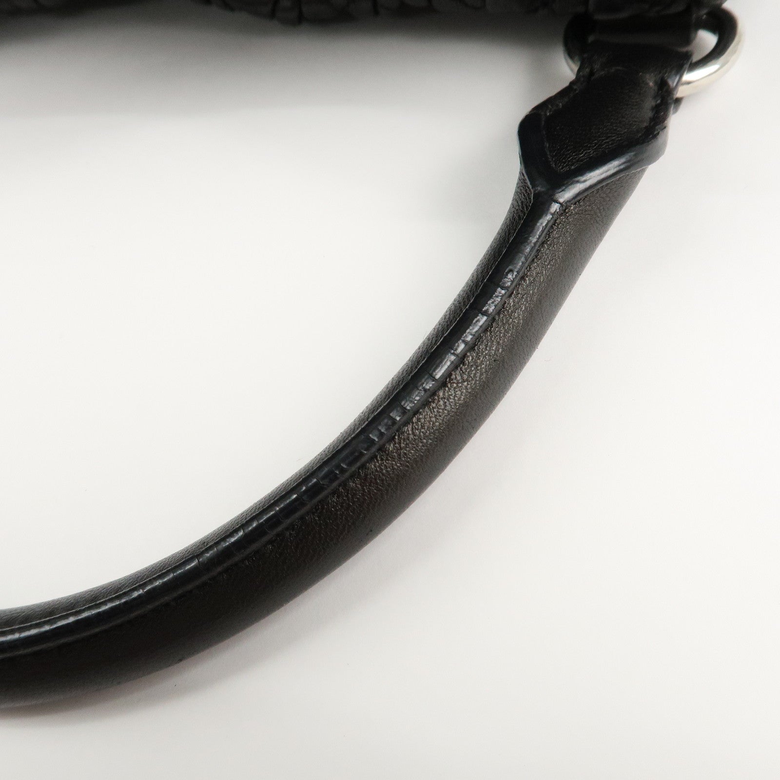 MIU MIU Matelasse Leather 2WAY Bag Hand Bag Black RN0896 Used