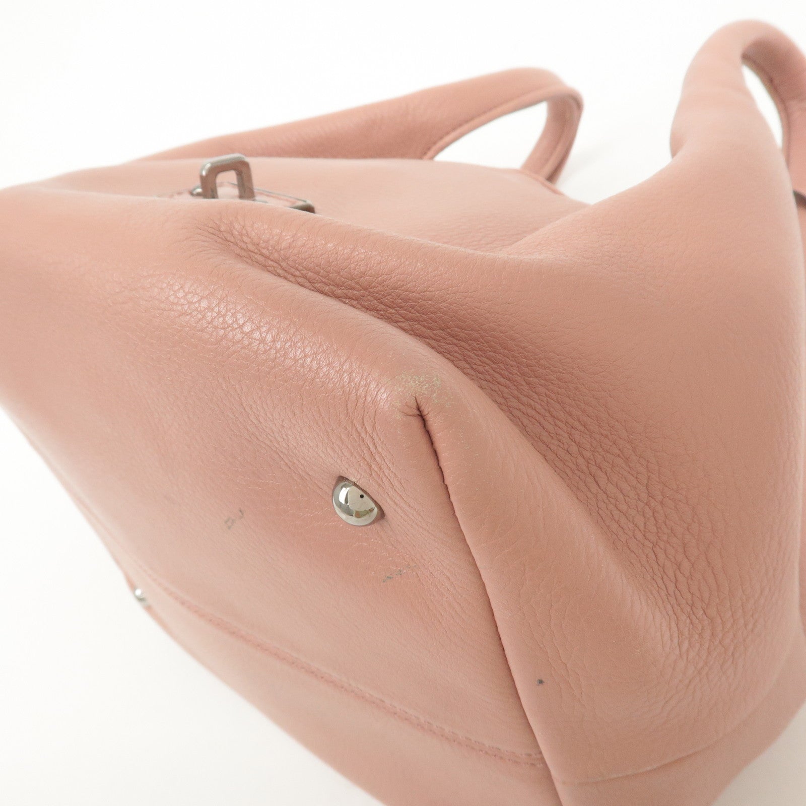 LOEWE Leather Karie PM Hand Bag Pink 10903 Used