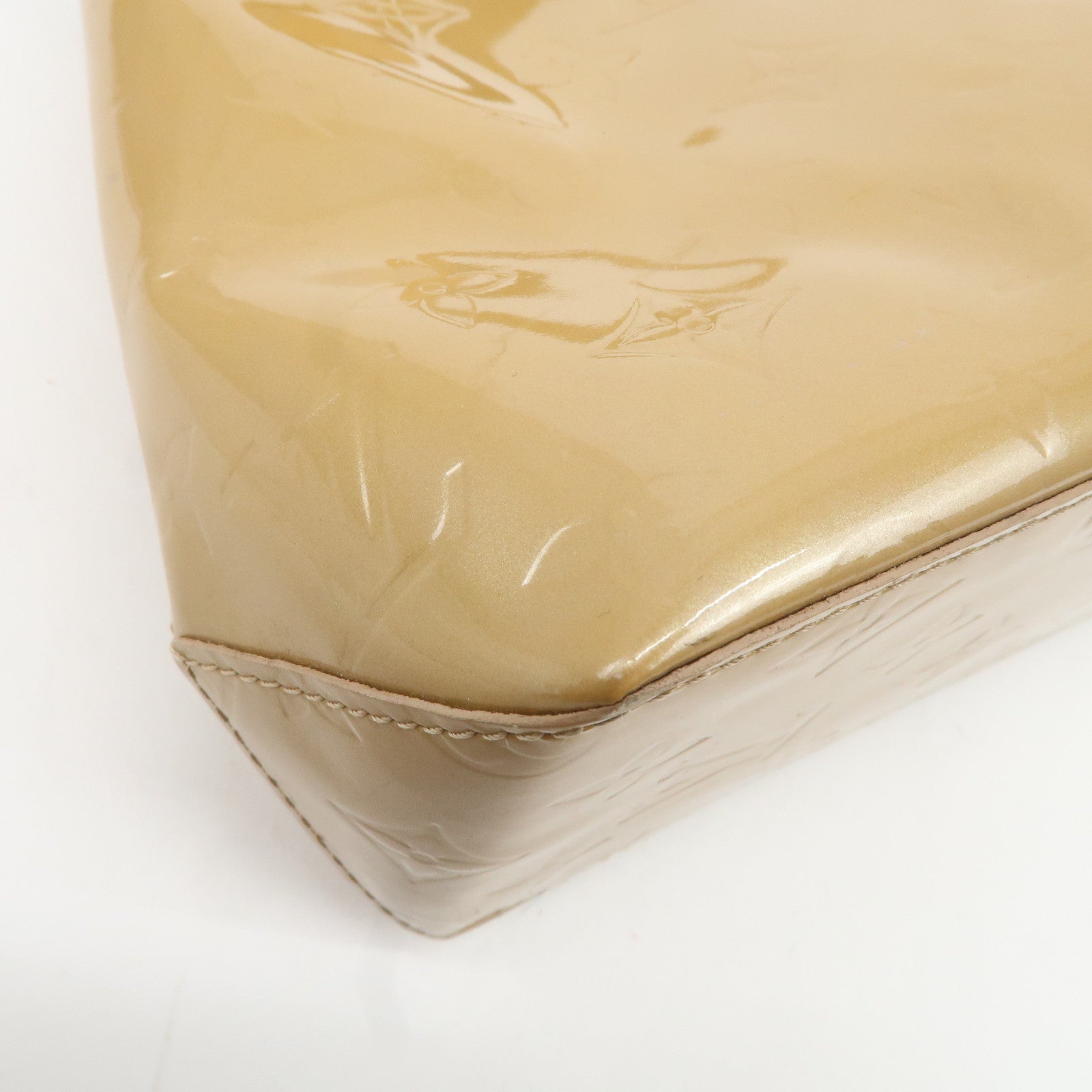 Louis Vuitton Monogram Vernis Lead PM Hand Bag Noisette M91334 Used