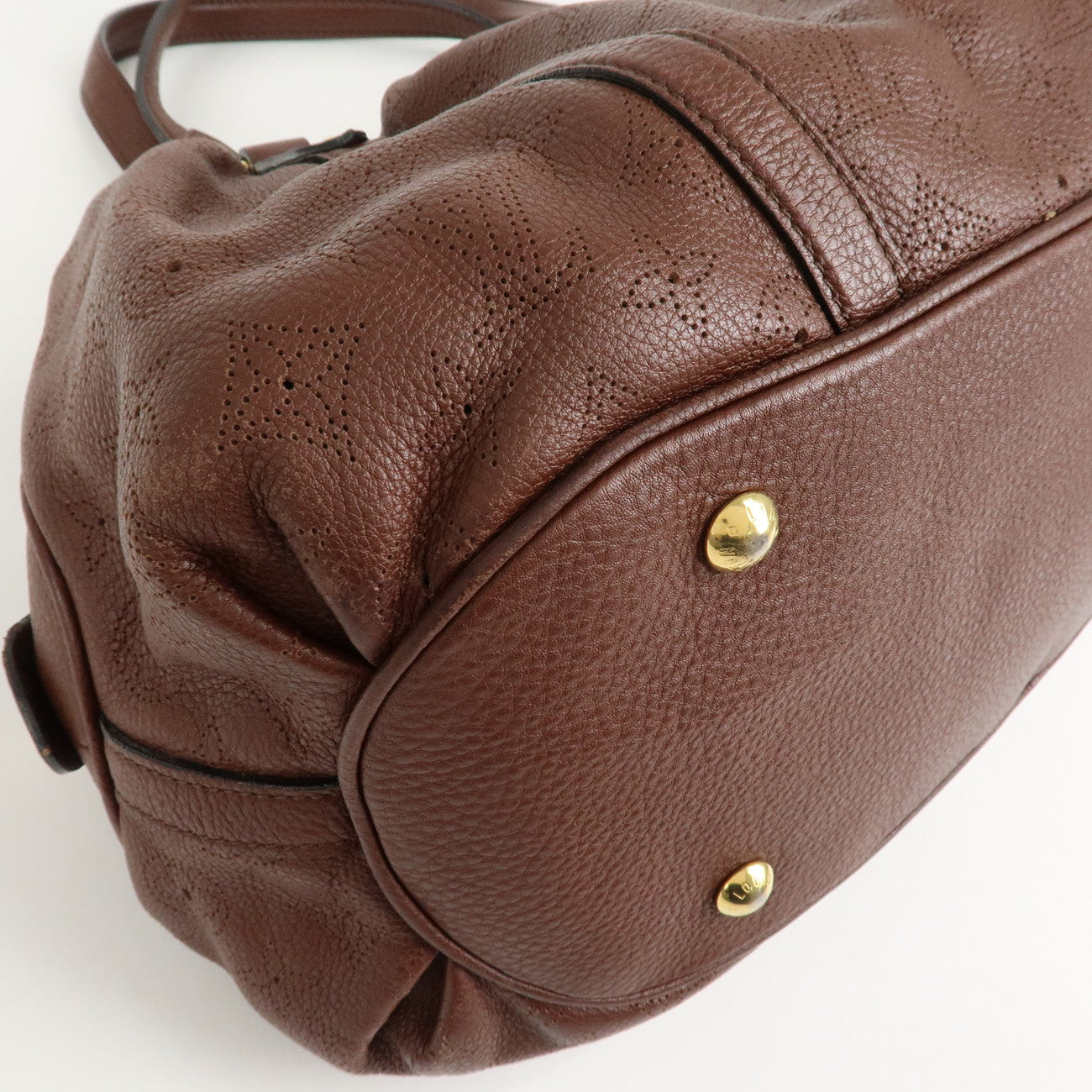 Louis Vuitton Monogram Mahina Lunar Hand Bag GM Acajou M95970 Used