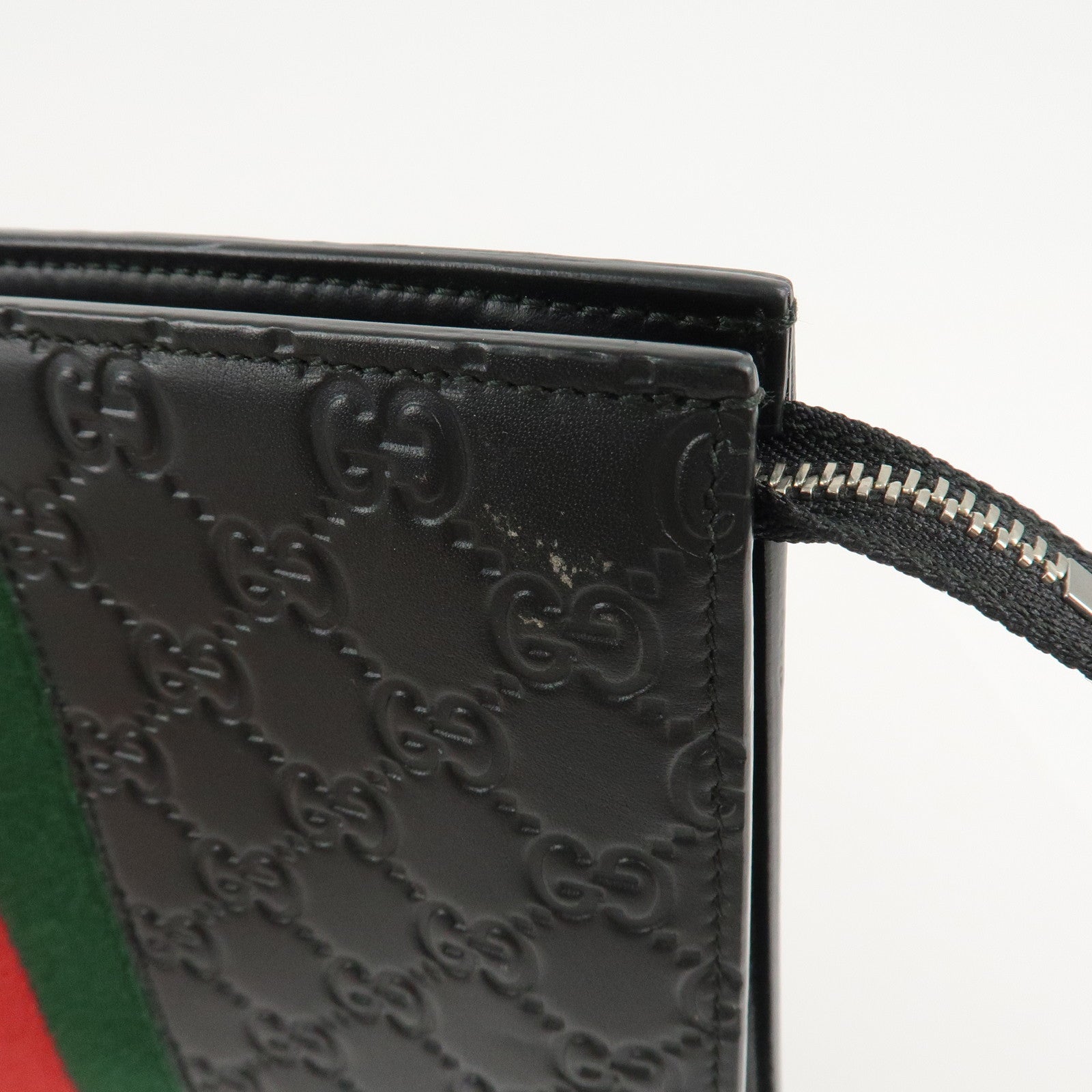 GUCCI Guccissima Sherry Guccissima Leather Clutch Bag 475316 Used