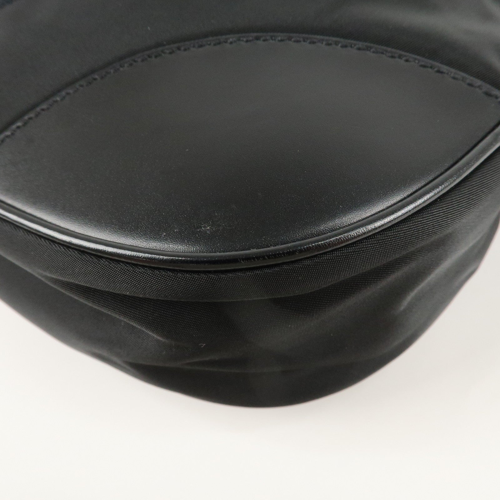 PRADA Nylon Leather Shoulder Bag Black BR2604 Used