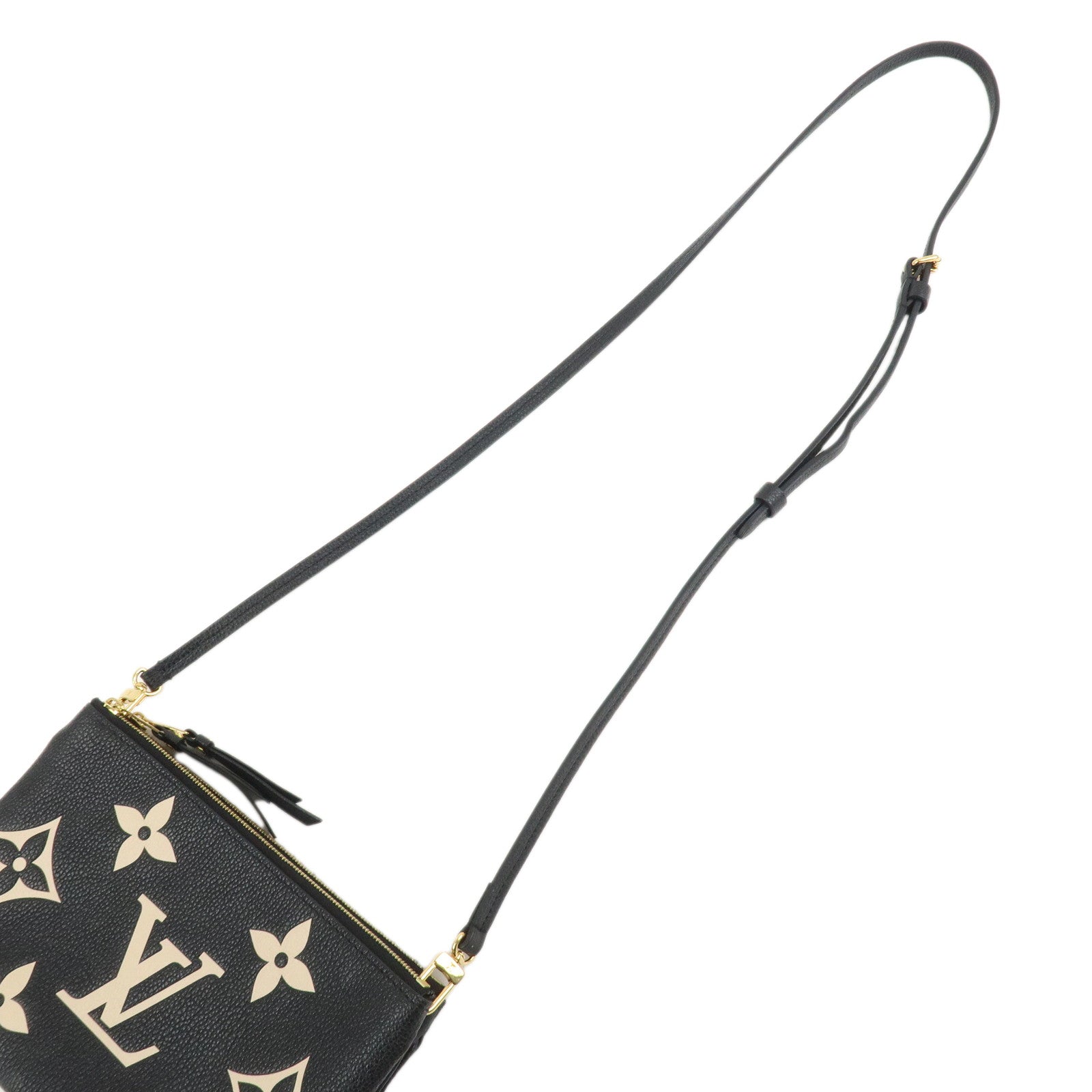 Louis Vuittton Monogram Empreinte Pochette Double Zip Noir M80787