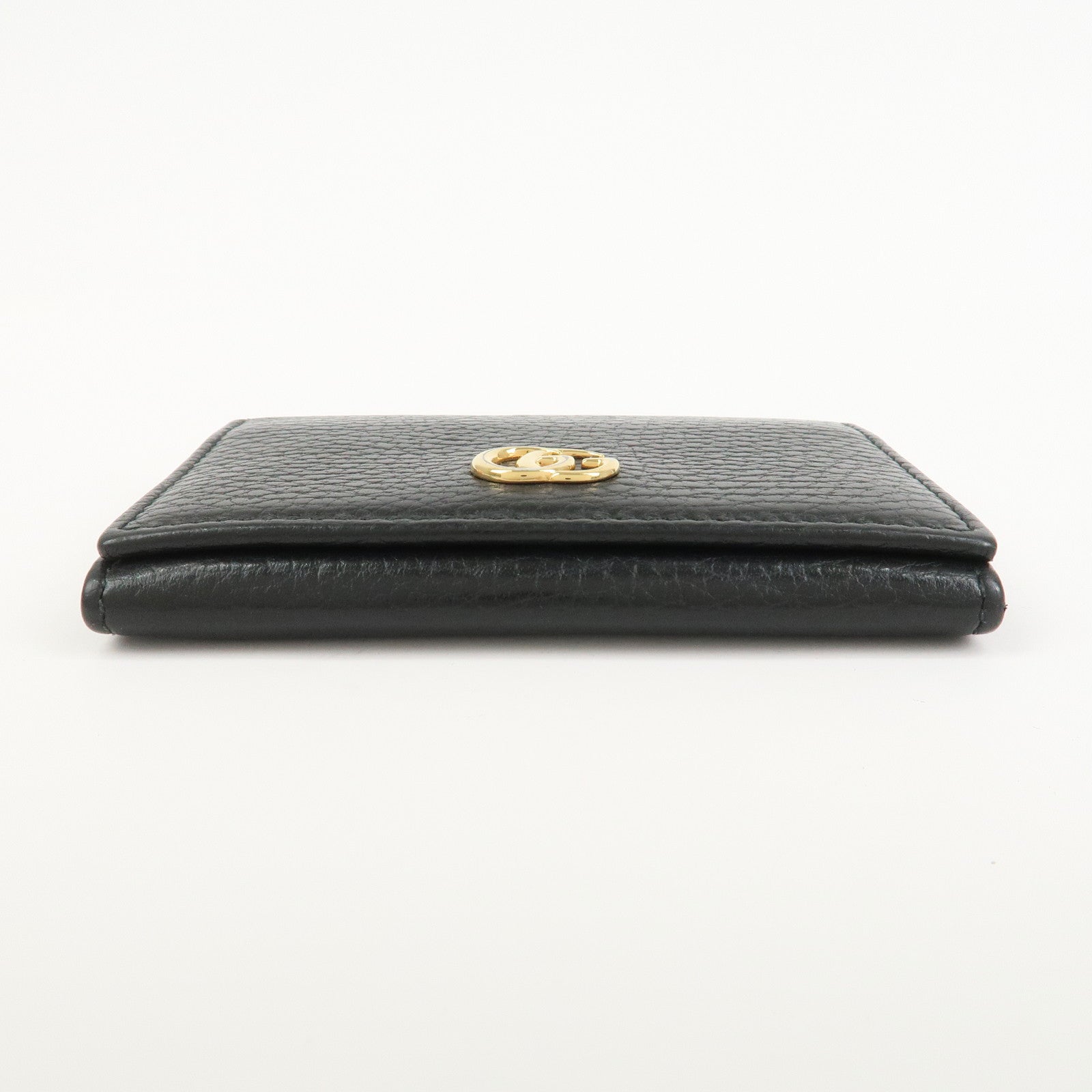 GUCCI GG Marmont Leather Card Case Card Holder Black 474748