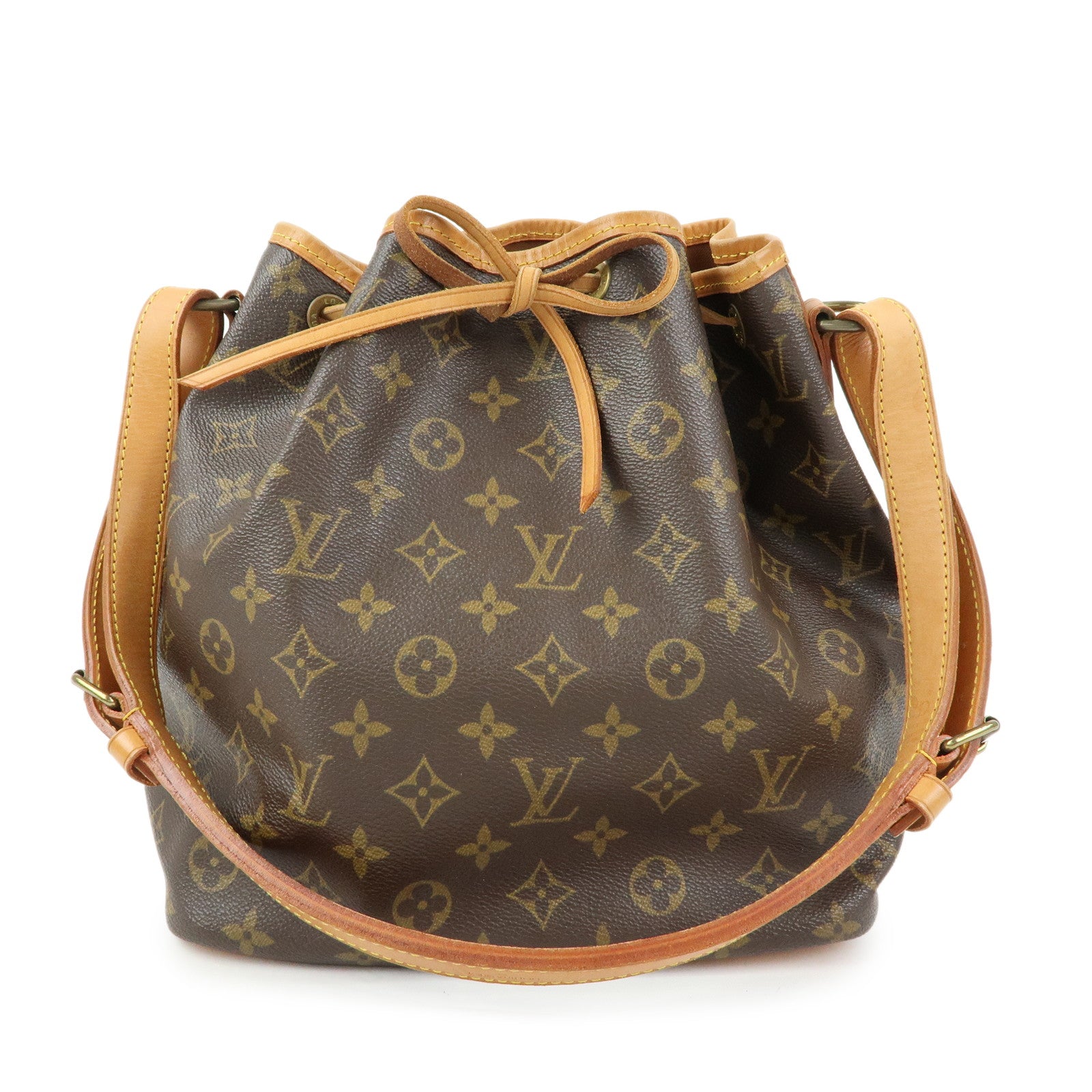 Louis Vuitton Monogram Petit Noe Shoulder Bag Brown M42226