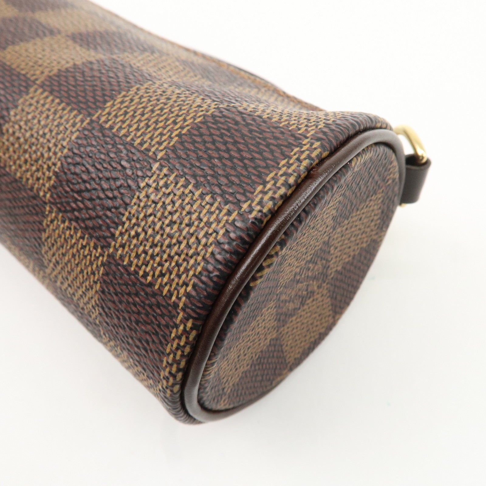 Louis Vuitton Damier Ebene Mini Pouch for Papillon Bag Brown Used