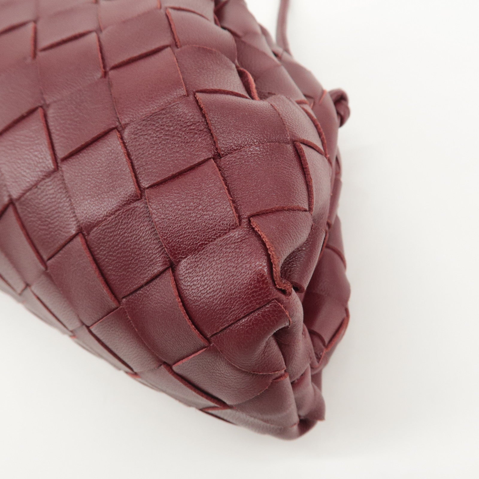BOTTEGA VENETA Intrecciato Leather Mini Pouch Shoulder Bag Used