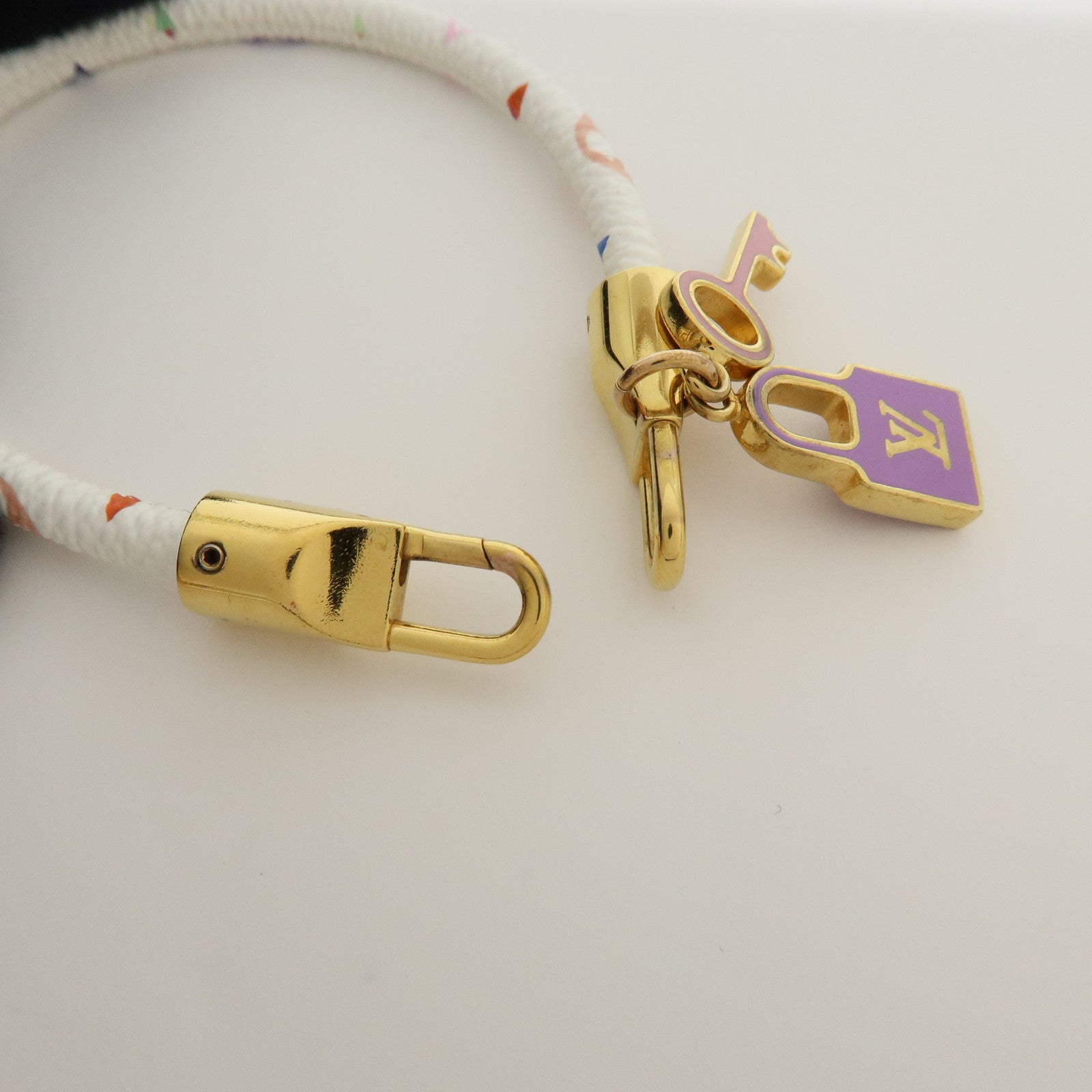 Louis Vuitton Lockit Monogram Multicolor Canvas Bracelet M6604F