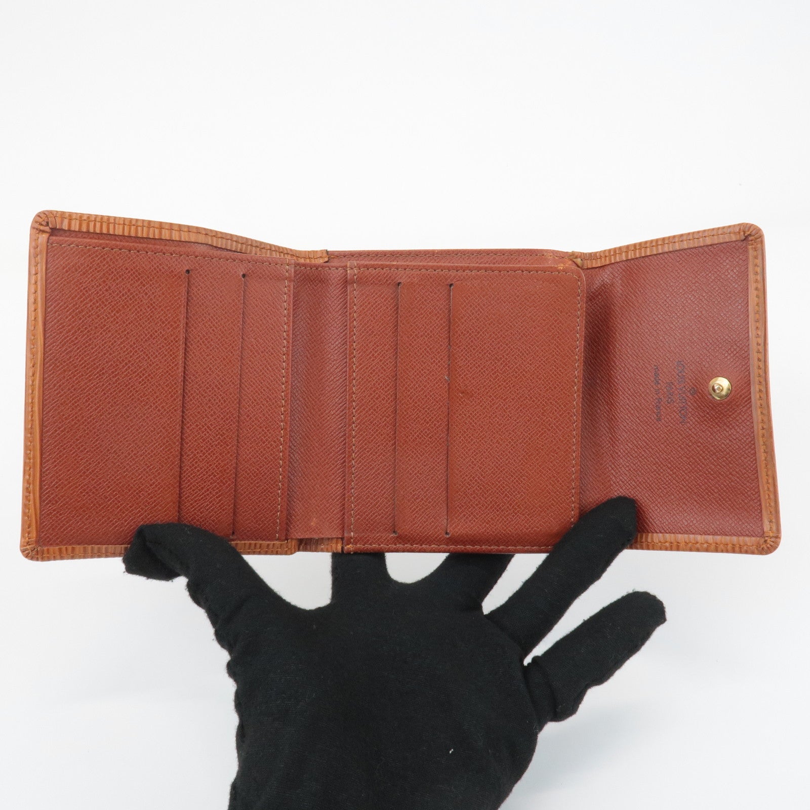 Louis Vuitton Set of 2 Epi Wallet Noir Kenya Brown M63642 M63483 Used