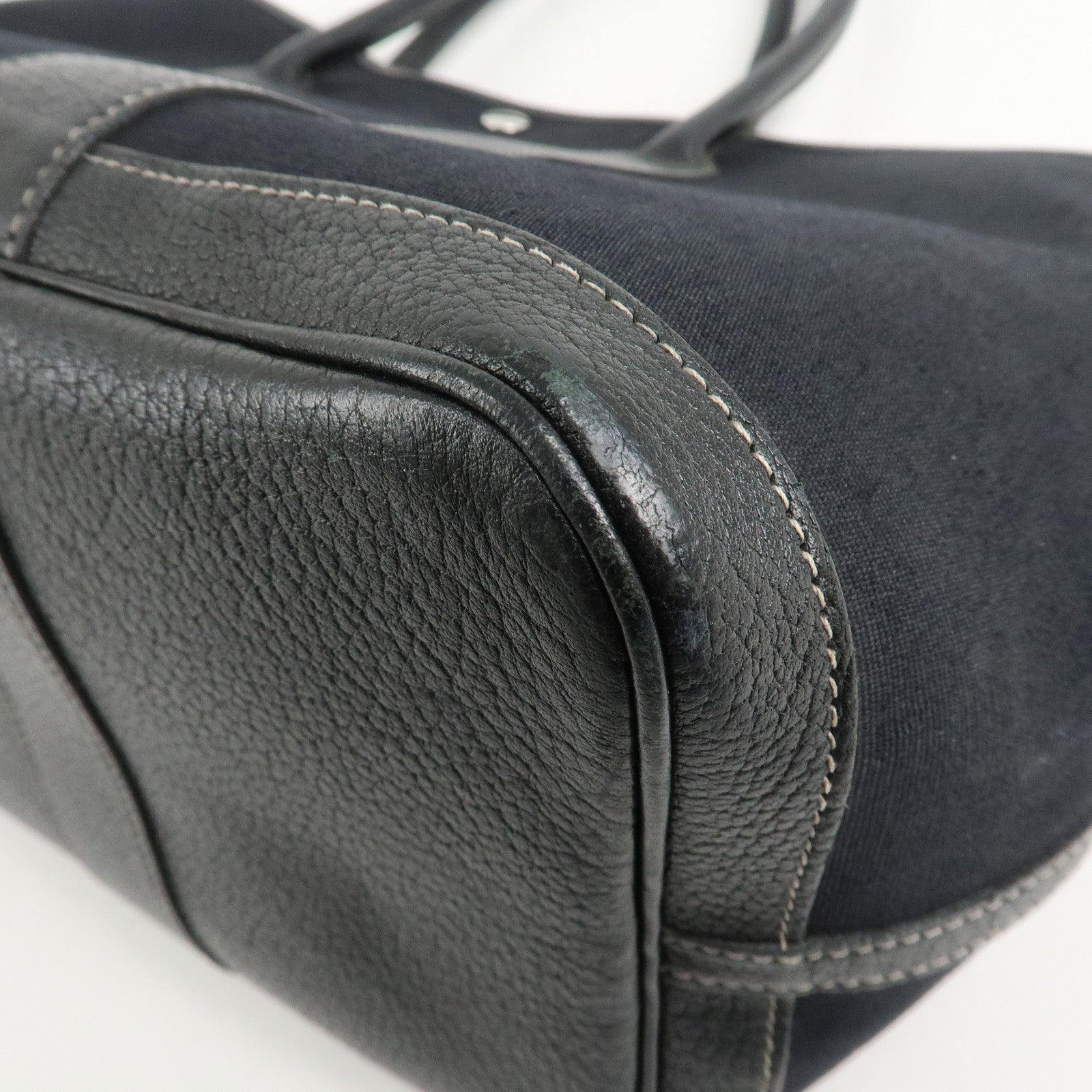 HERMES Toile Officier Negonda Garden Party PM I Stamped Tote Bag Used