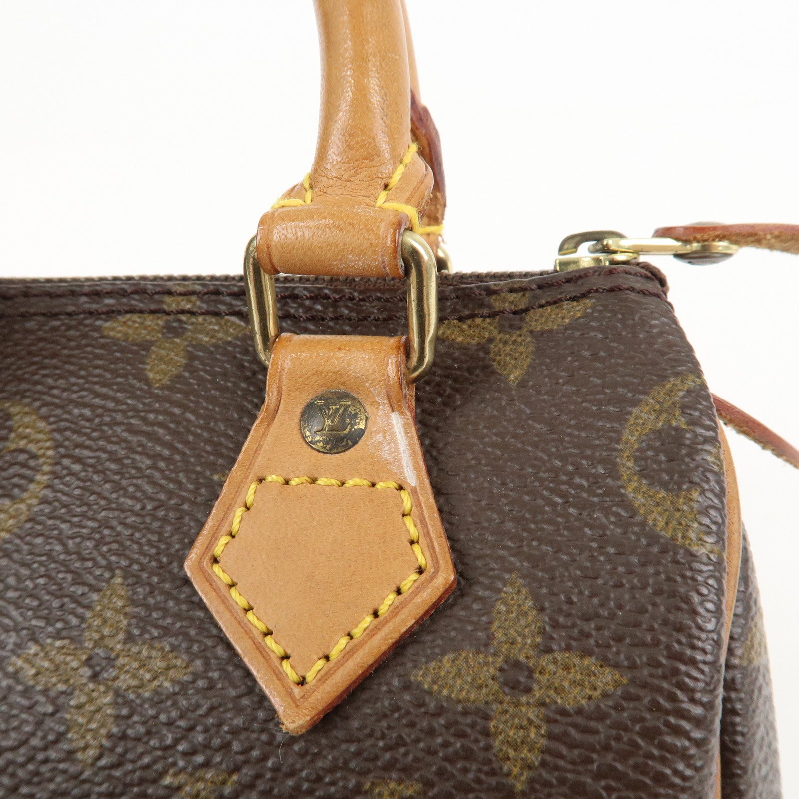 Louis Vuitton Monogram Mini Speedy Hand Bag Brown M41534 Used