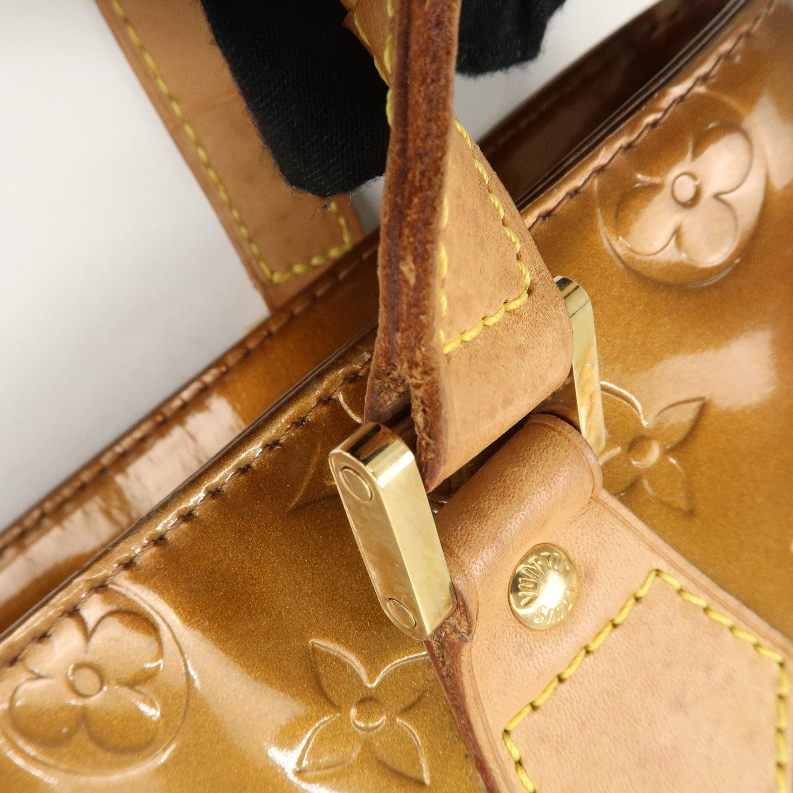 Louis Vuitton Monogram Vernis Houston Tote Bag Bronze M91122 Used