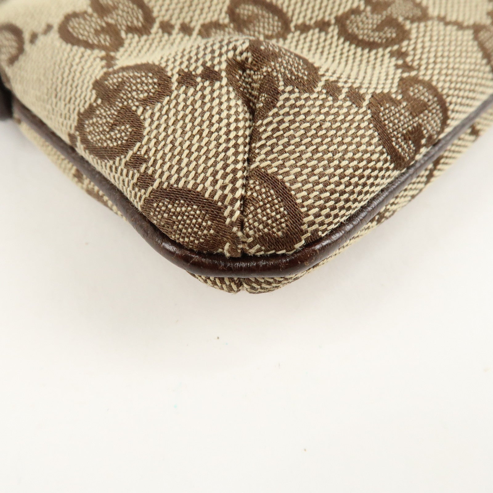 GUCCI GG Canvas Leather Chain Hand Bag 170050 205027 Brown Used