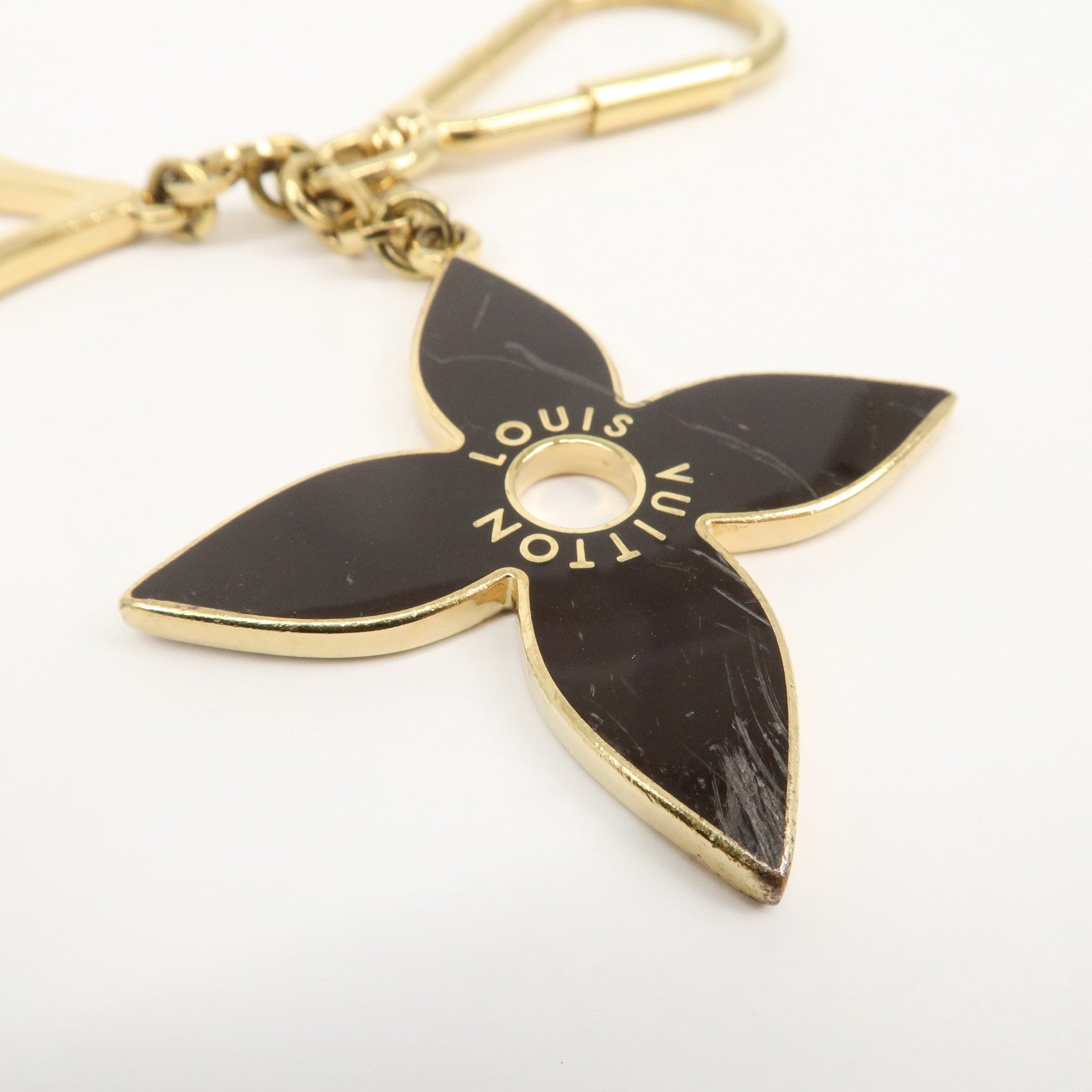 Louis Vuitton Porte Cles Puzzle Bag Charm Gold Dark Brown M65218 Used