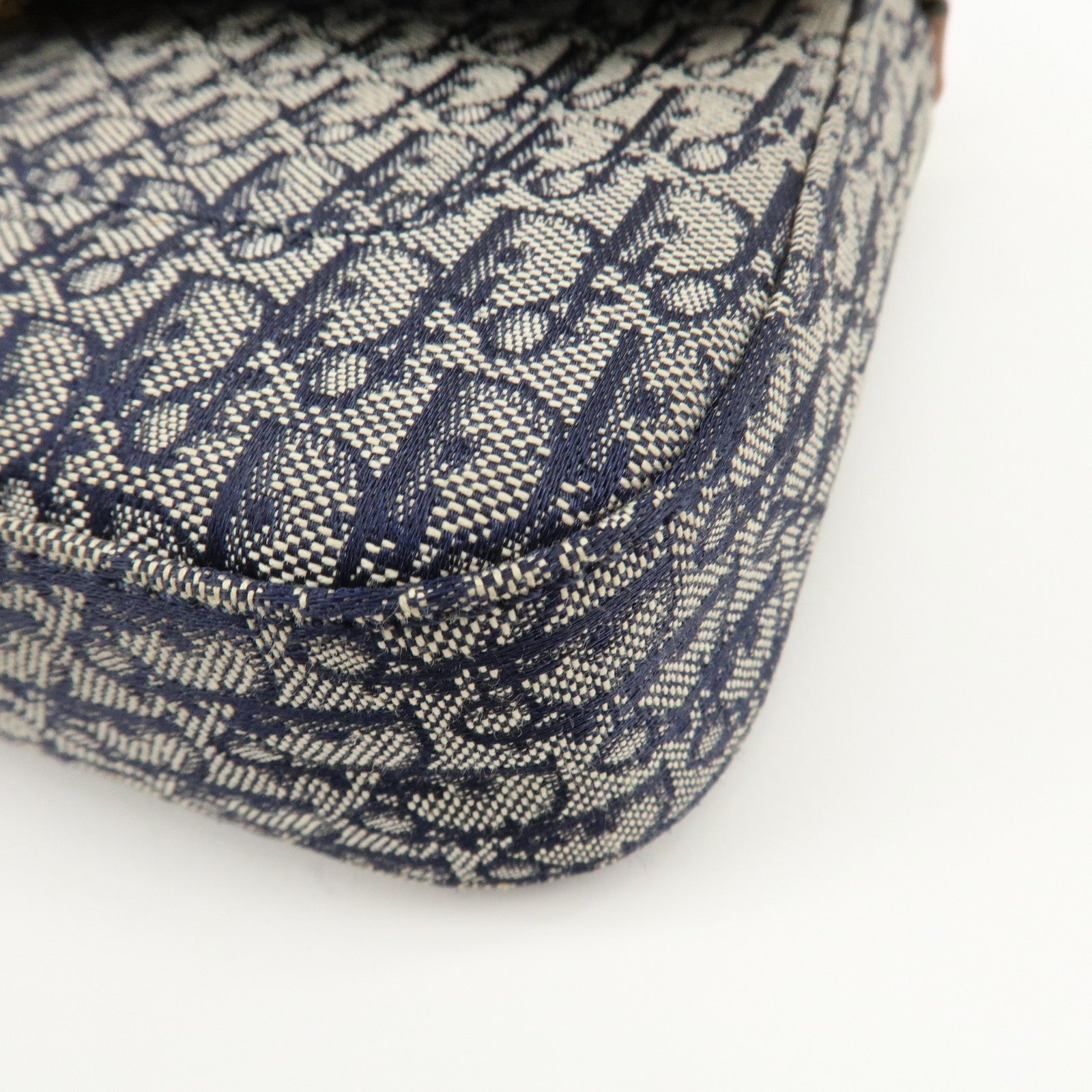 Christian Dior Trotter Street Chic Canvas Leather Shoulder Bag Used