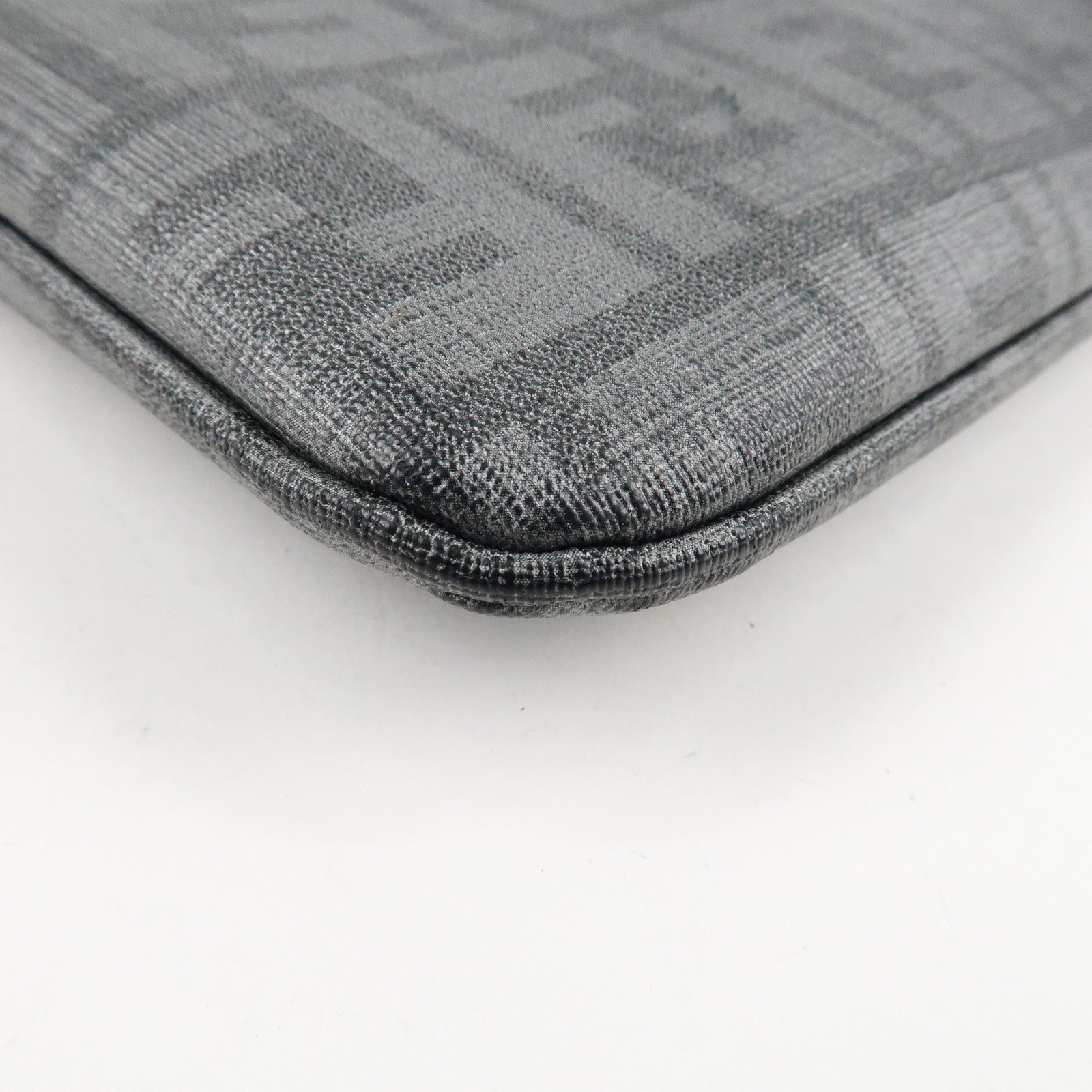 FENDI Zucca PVC Crossbody Bag Shoulder Bag Gray 7VA247 Used