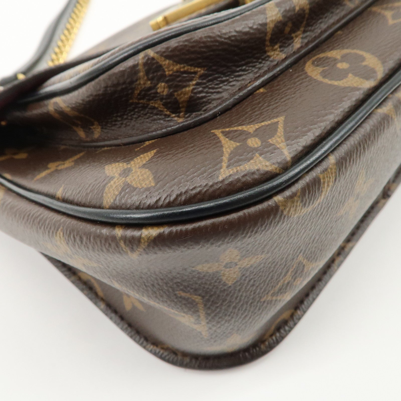 Authc Louis Vuitton Monogram Passy Crossbody Chain Shoulder Bag M45592 Used