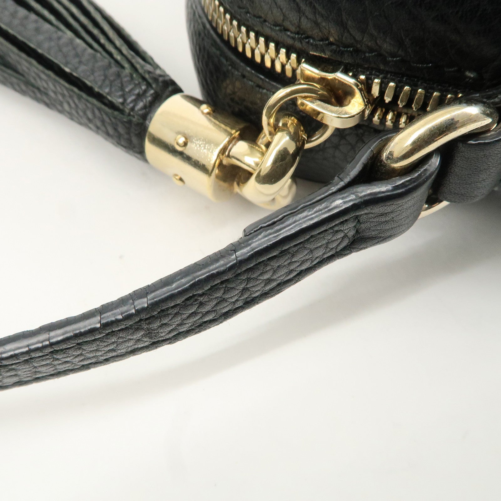 GUCCI SOHO Leather Small Disco Shoulder Bag Black 308364 Used