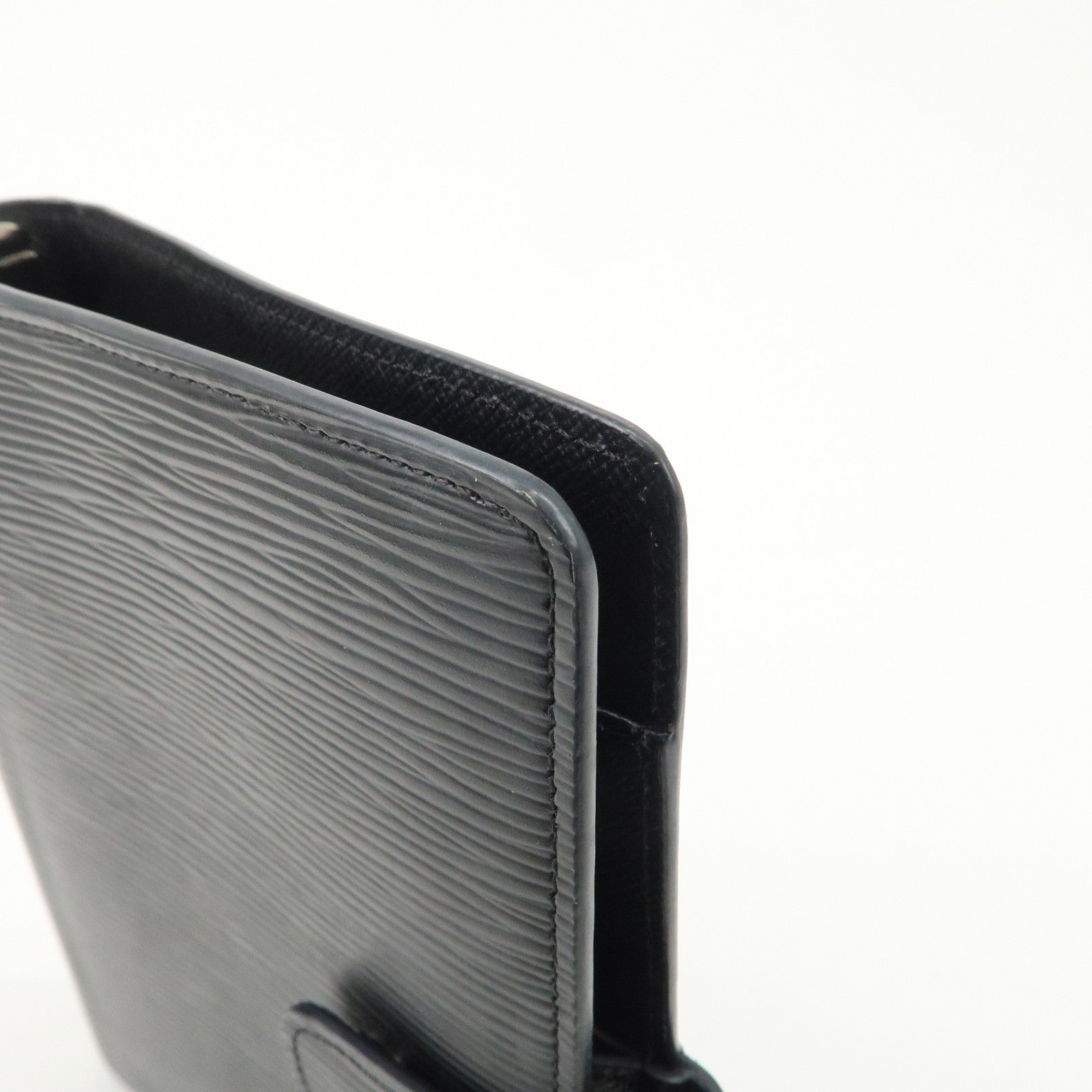 Louis Vuitton Epi Agenda MM Planner Cover Noir Black R20202 Used