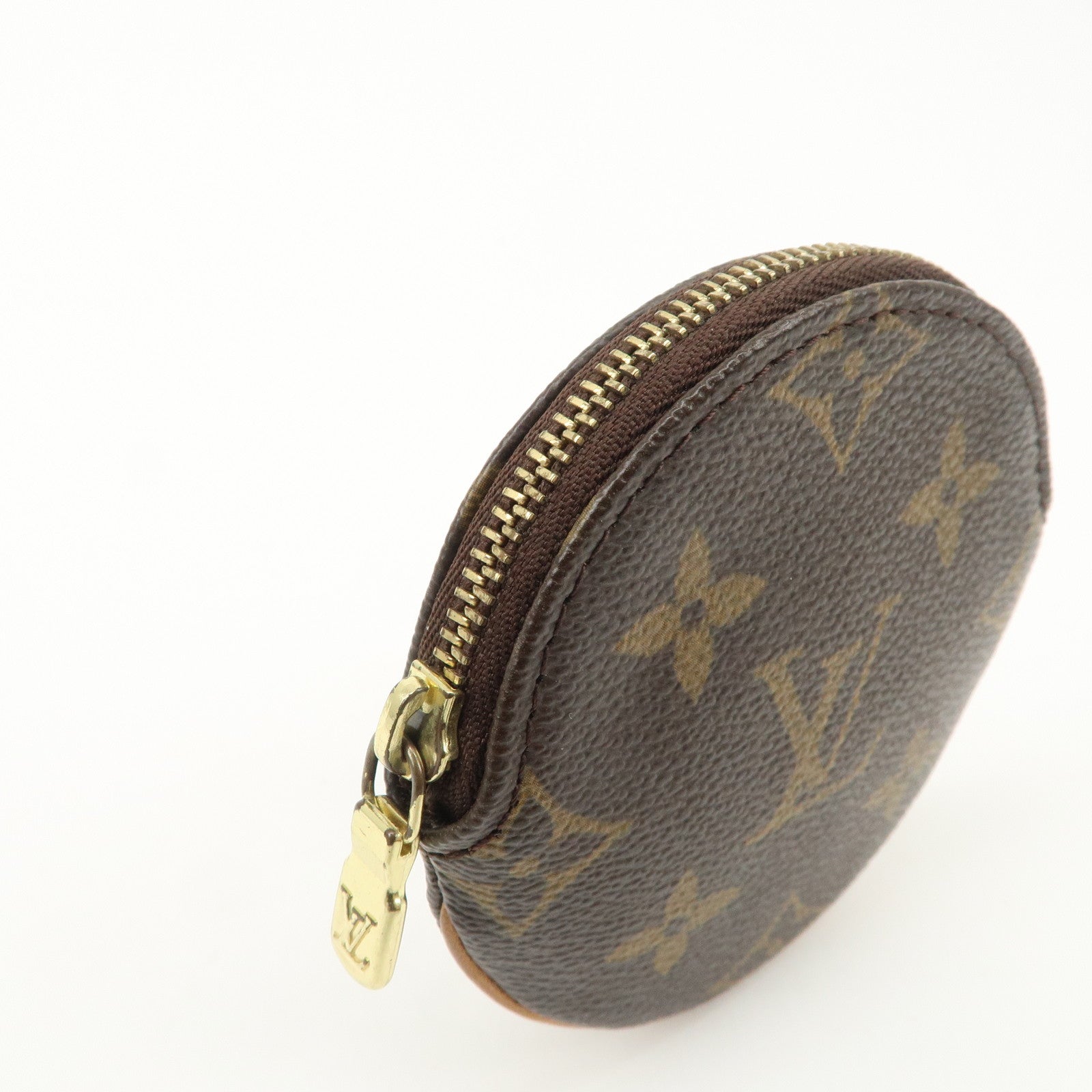 Louis Vuitton Monogram Porte Monnaie Rond Coin Case M61926 Used