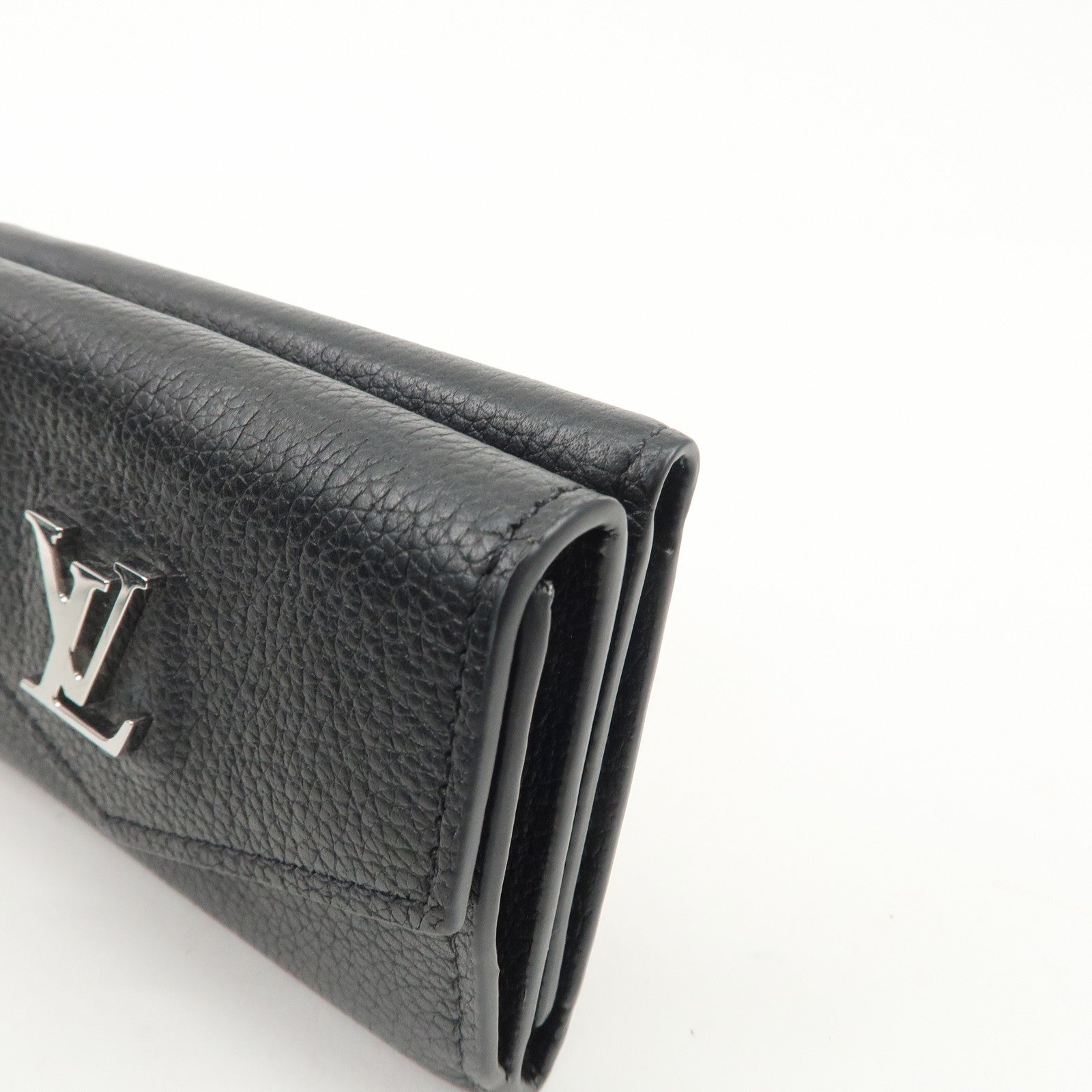 Louis Vuitton Lock Me Portefeuille Lock Mini Wallet Noir M63921 Used